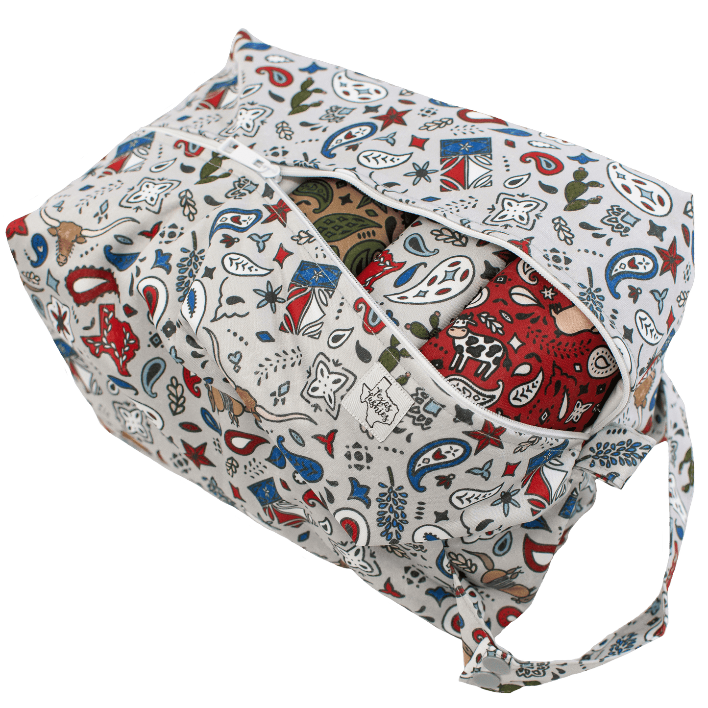 Lone Star Diaper Pod with Two Layers of PUL and Zipper Closure for Up to 12 Diapers Texas Tushies