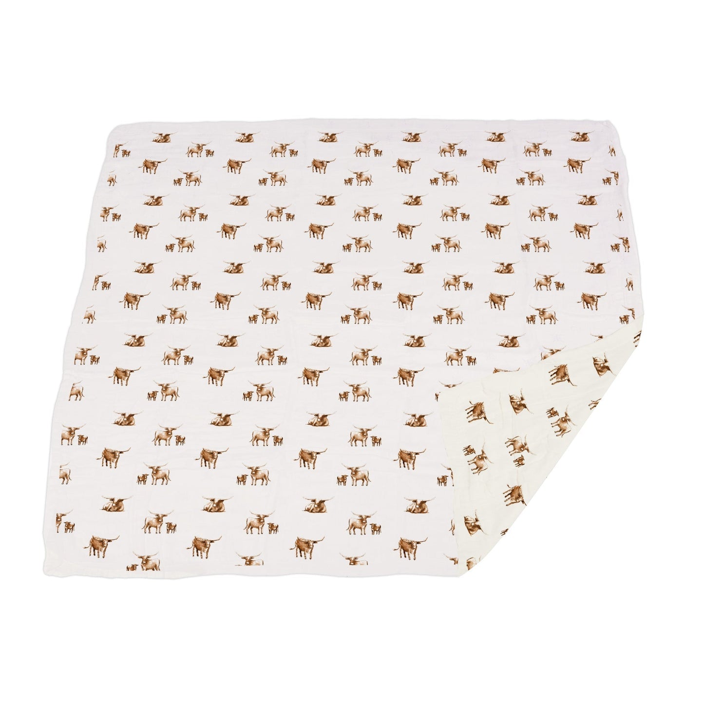 Longhorn Bamboo Newcastle Blanket For Kids 100 Percent Natural Muslin Soft Cozy And Breathable 47 Inch x 47 Inch Newcastle Classics