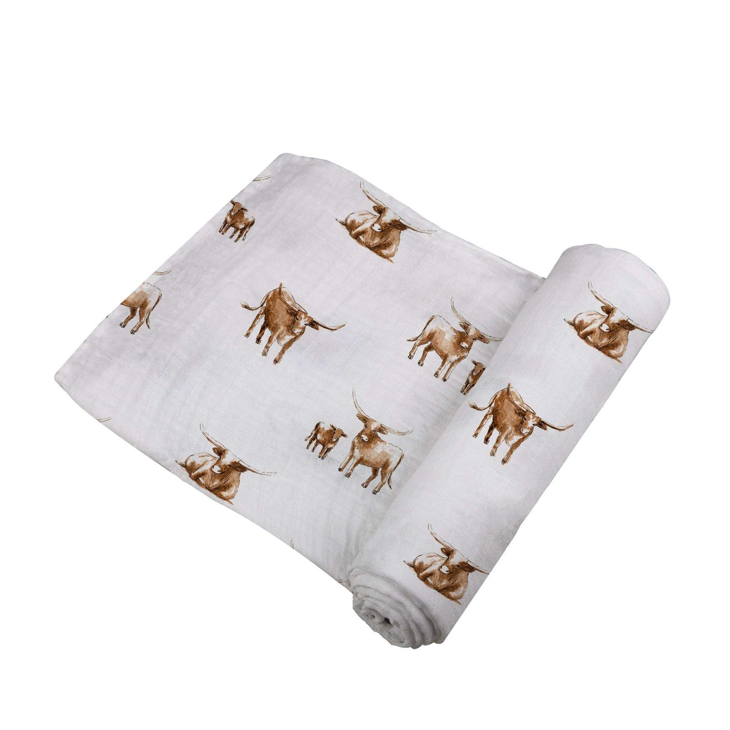 Newcastle Classics Longhorn Swaddle Soft Bamboo Muslin Blanket for Modern Parents - Baby & Toddler > Swaddling & Receiving Blankets Bamboo Swaddle