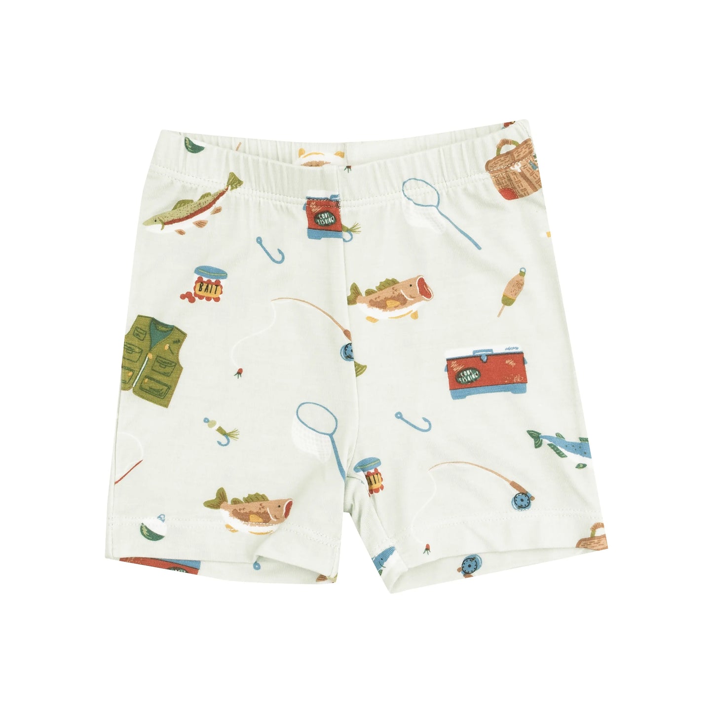 Loungewear Short Set Fishing Things Green.
