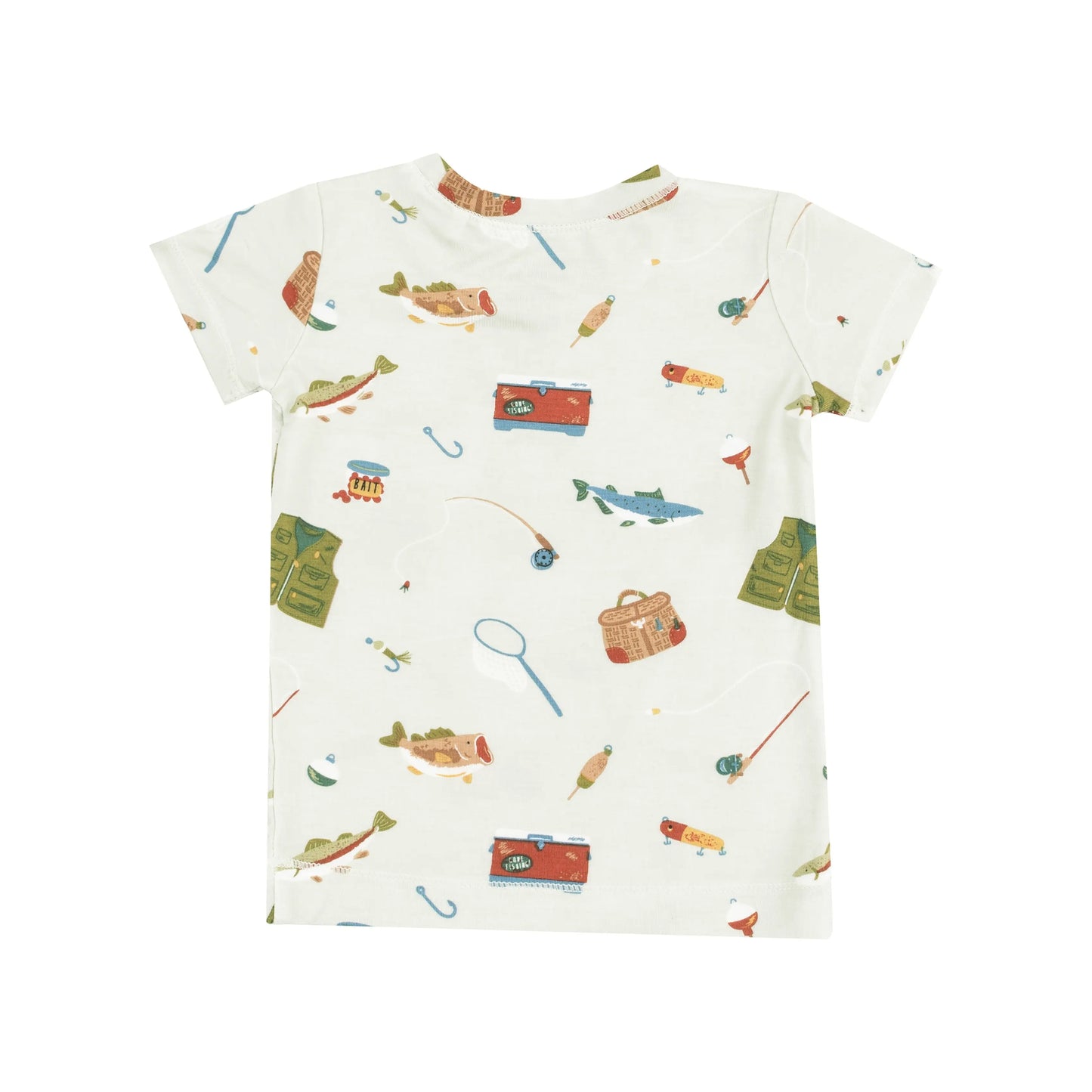 Loungewear Short Set Fishing Things Green.
