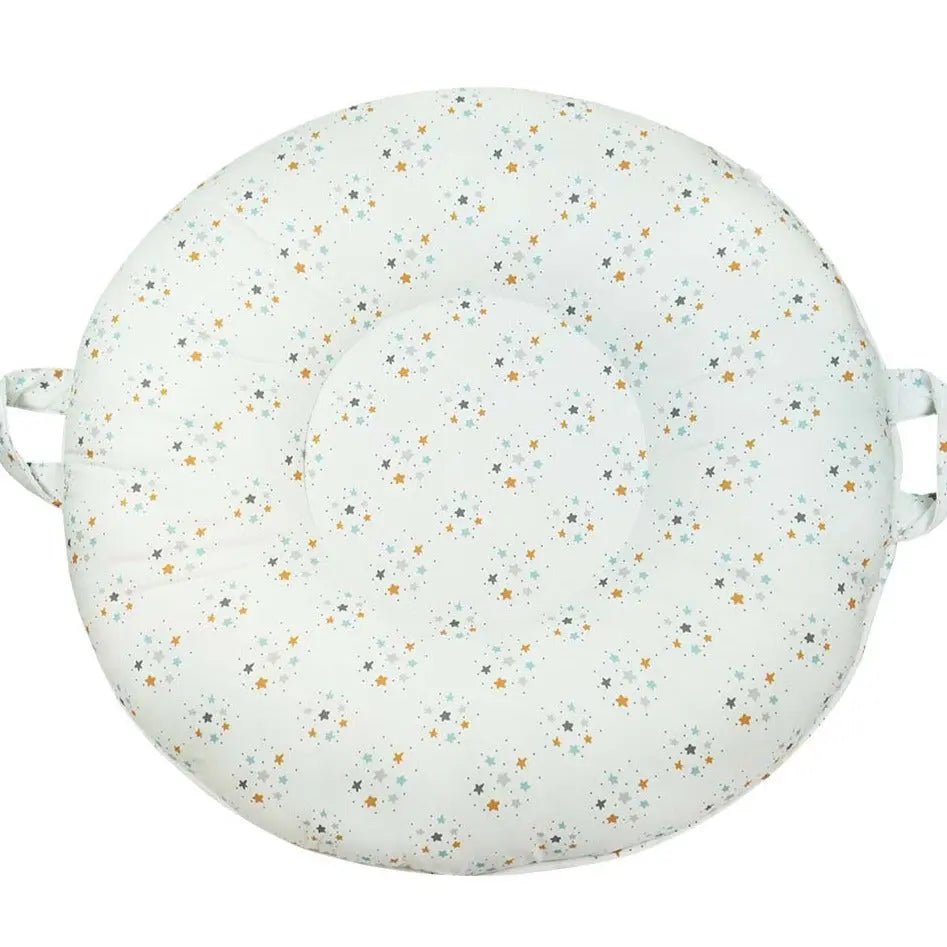 Lunar Gray Floor Cushion for Comfort Support and Independent Play for Children 12 Months and Older.