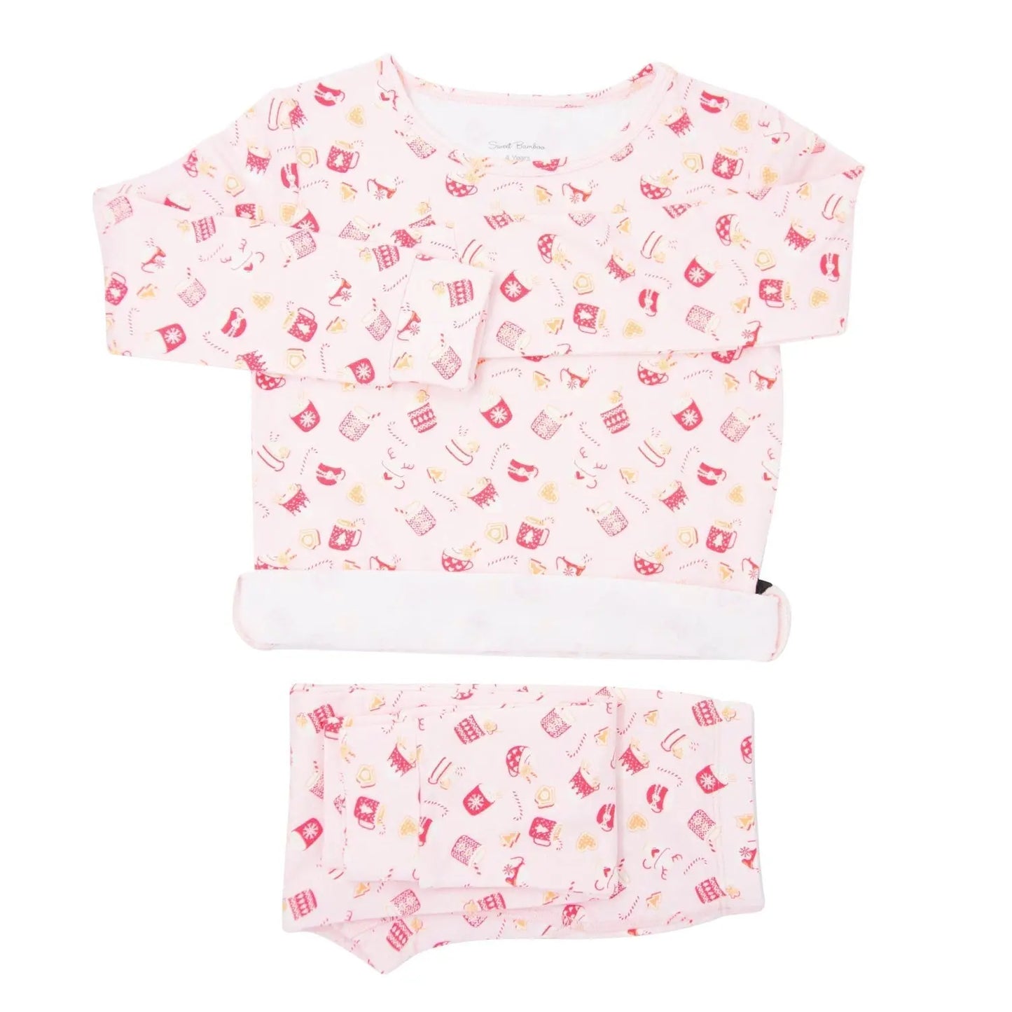 Luxaboo Big Kid Pajama Soft Cozy French Terry Sleepwear Sweet Bamboo