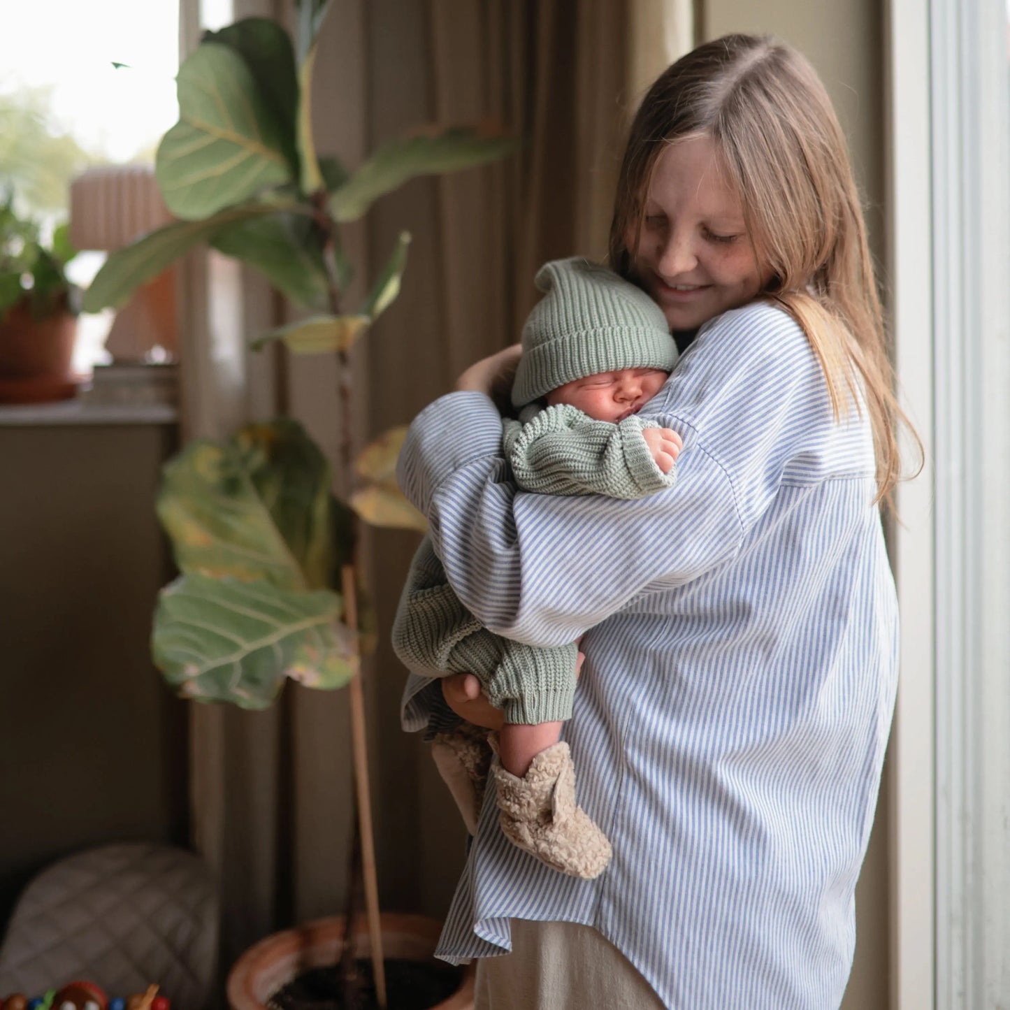 Chunky Knit Beanie Made with Organic Cotton for Babies Cozy and Stylish Mushie