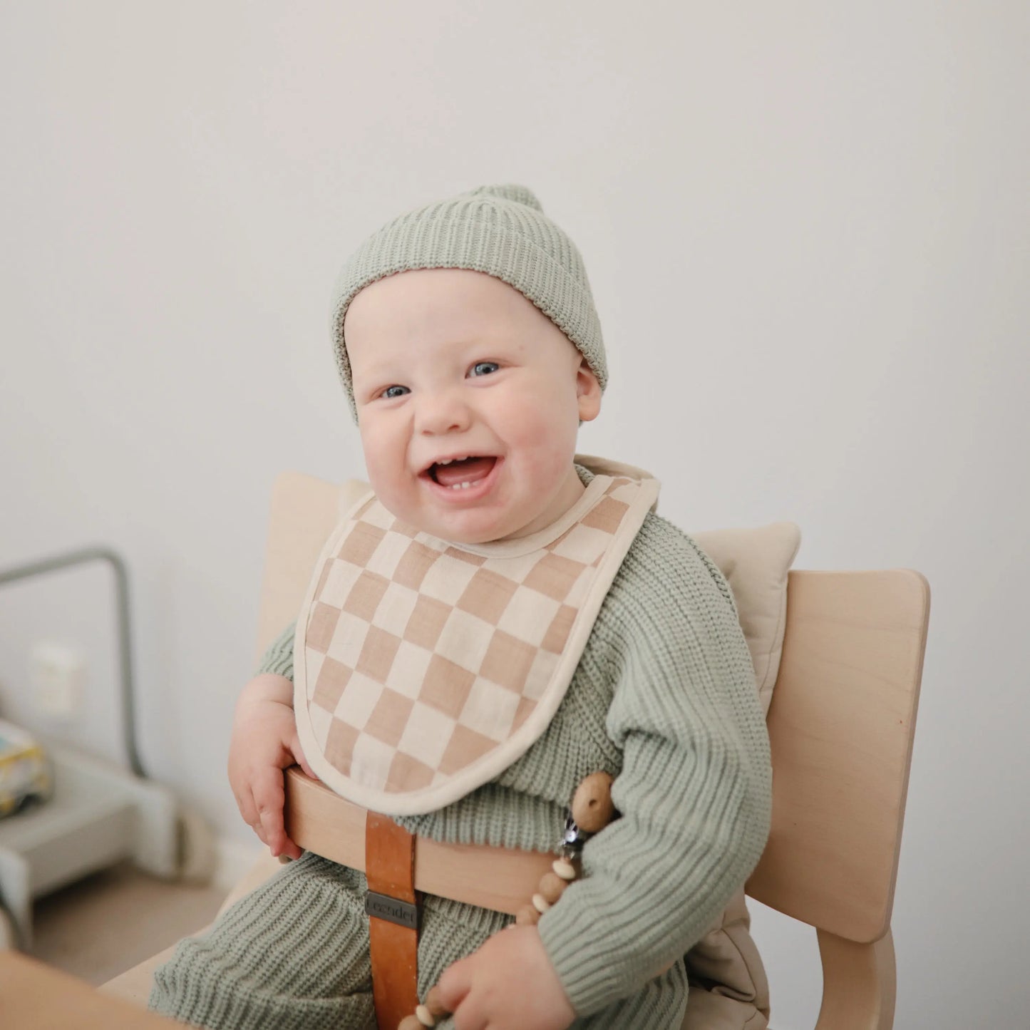 Muslin Bibs for Babies with Dual Snap Closure - Soft and Absorbent Multi-Layered Design Mushie
