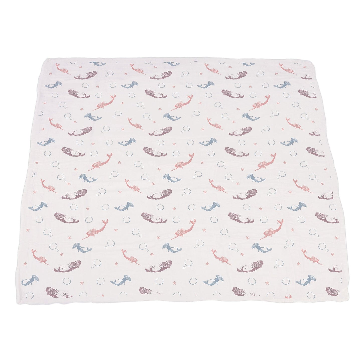 Mermaids And Scales Bamboo Muslin Blanket 100 Percent Natural Soft And Breathable 47 Inch By 47 Inch Newcastle Classics