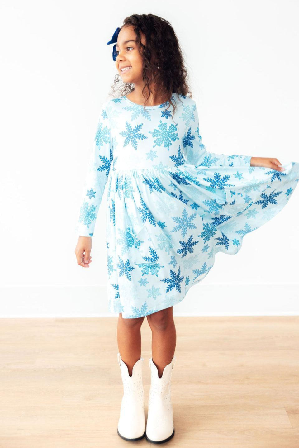 Mila & Rose ® Winter Wonderland Long Sleeve Pocket Twirl Dress Girls - Apparel & Accessories > Clothing > Dresses Twirl Dress - Pocket - L/S
