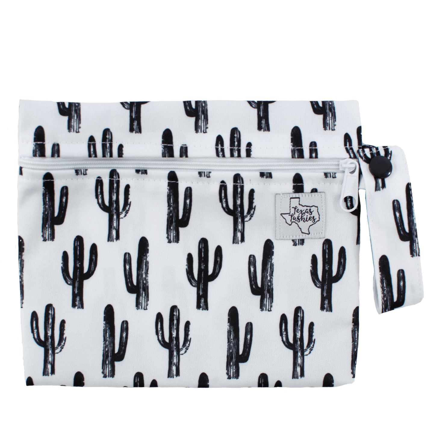 Monochrome Cacti Mini Wet Bag for Snacks Diapers Makeup and More Texas Tushies
