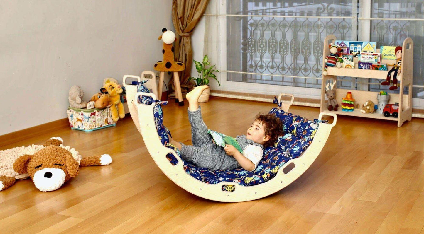 Montessori Arch Swing Set With XL Forest Design Pillow Kidodido Everetts Place: Online Boutique
