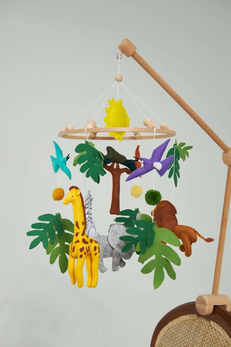 Kidodido Montessori Baby Mobile Set Beech Wood Toys With Animals - Everetts Place Boutique -
