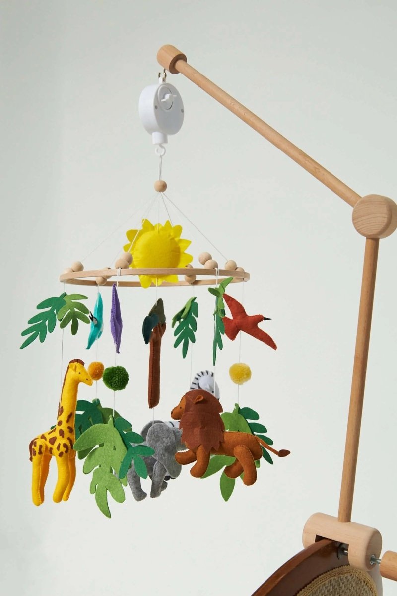 Kidodido Montessori Baby Mobile Set Beech Wood Toys With Animals - Everetts Place Boutique -