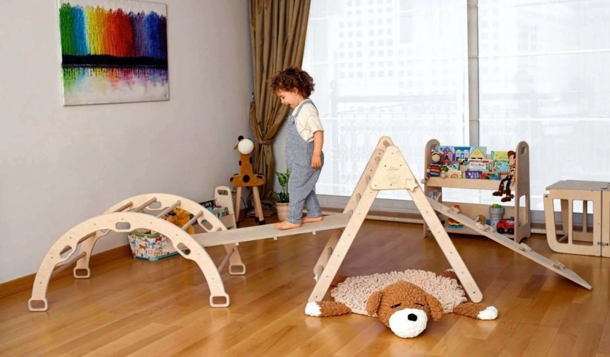 Kidodido Montessori Climbing Set 5 Triangle Arch Rocker Pillow Ramps - Everetts Place Boutique -