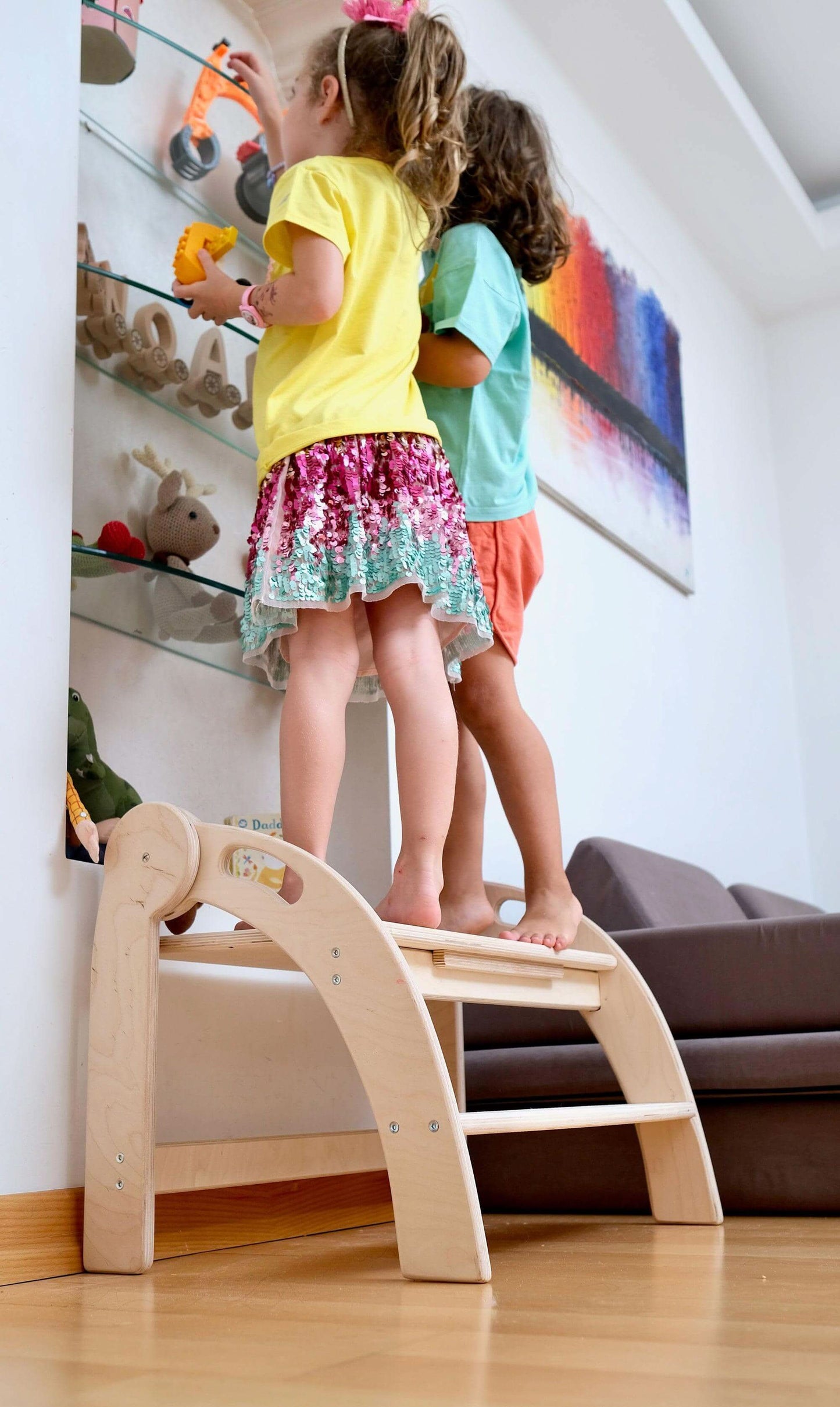 Twins Montessori Kitchen Stool Wooden Step Stool For Kids Kidodido Everetts Place: Online Boutique