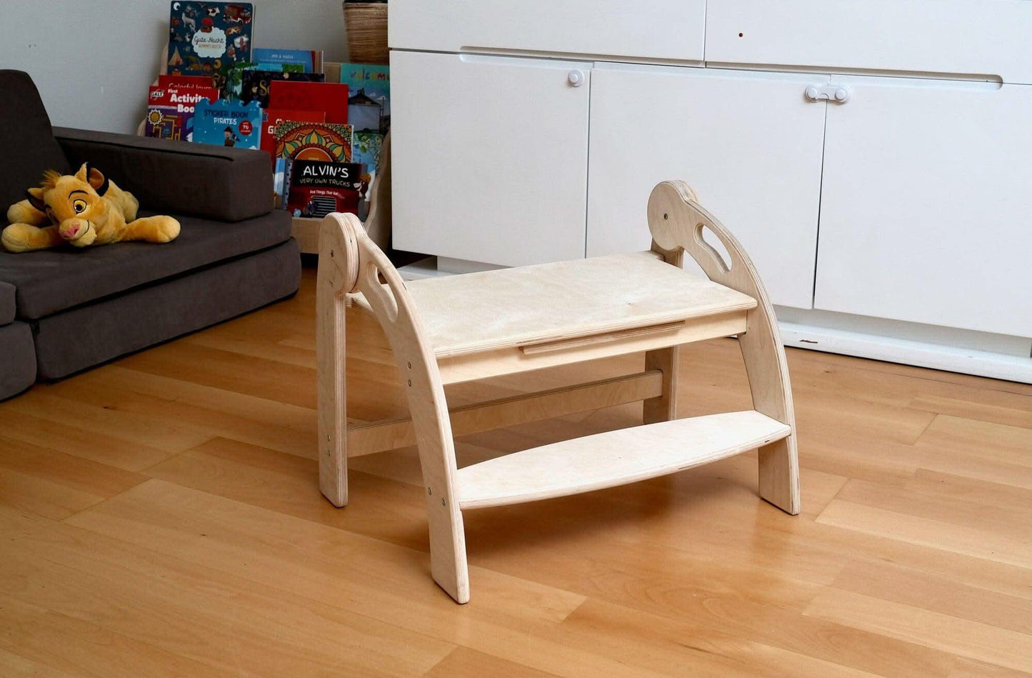Twins Montessori Kitchen Stool Wooden Step Stool For Kids Kidodido Everetts Place: Online Boutique
