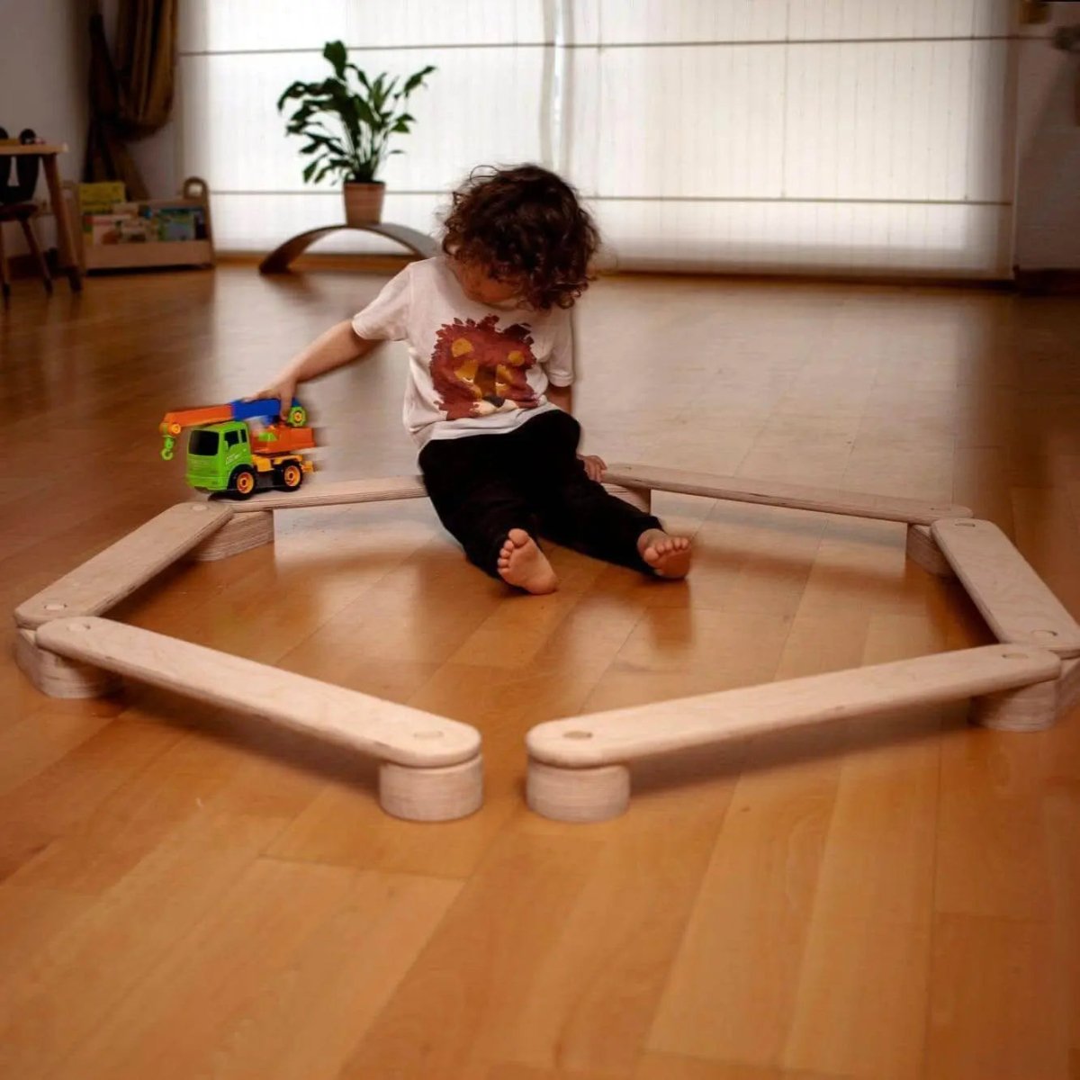 Kidodido Montessori Wooden Balance Beam Set Toddler Gift Birch Wood - Everetts Place Boutique -
