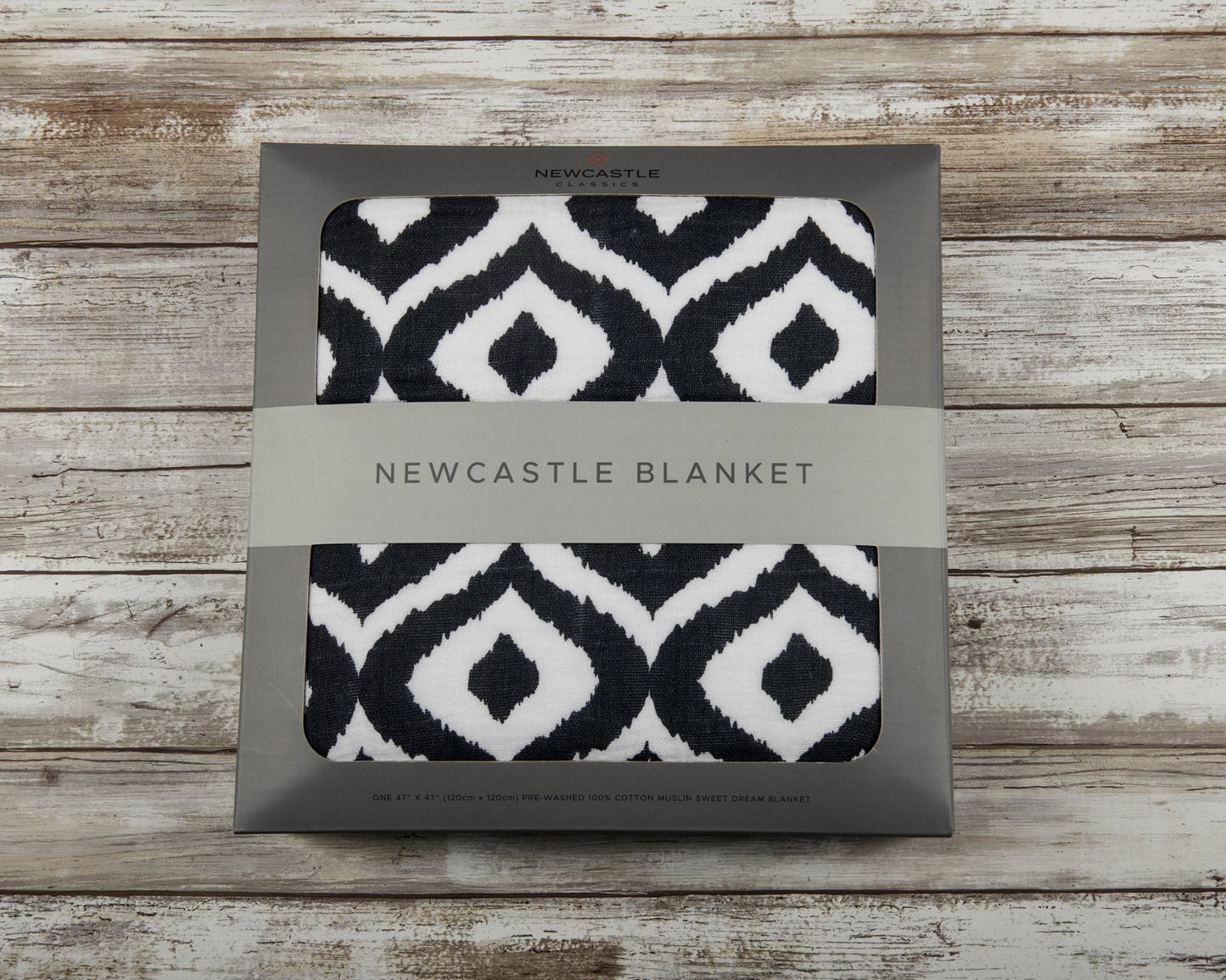 Moroccan Blue Cotton Muslin Newcastle Blanket for Kids Newcastle Classics