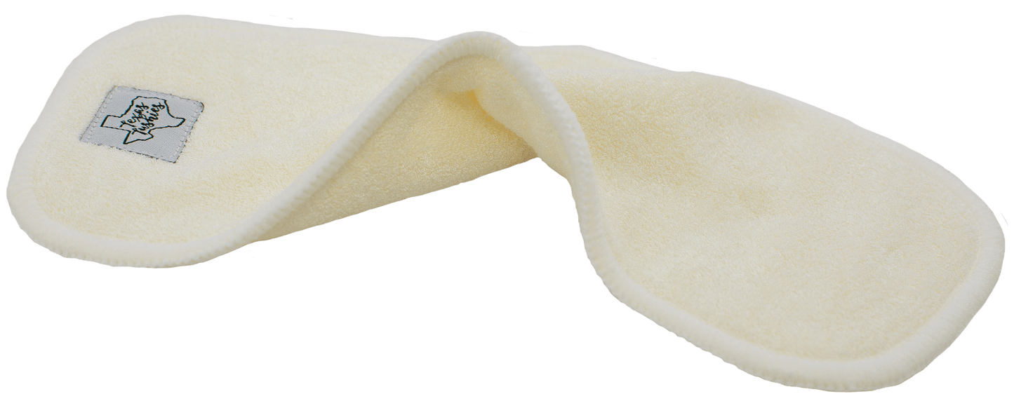 Newborn 3 Layer Bamboo Cloth Diaper Inserts for Extra Absorbency Texas Tushies