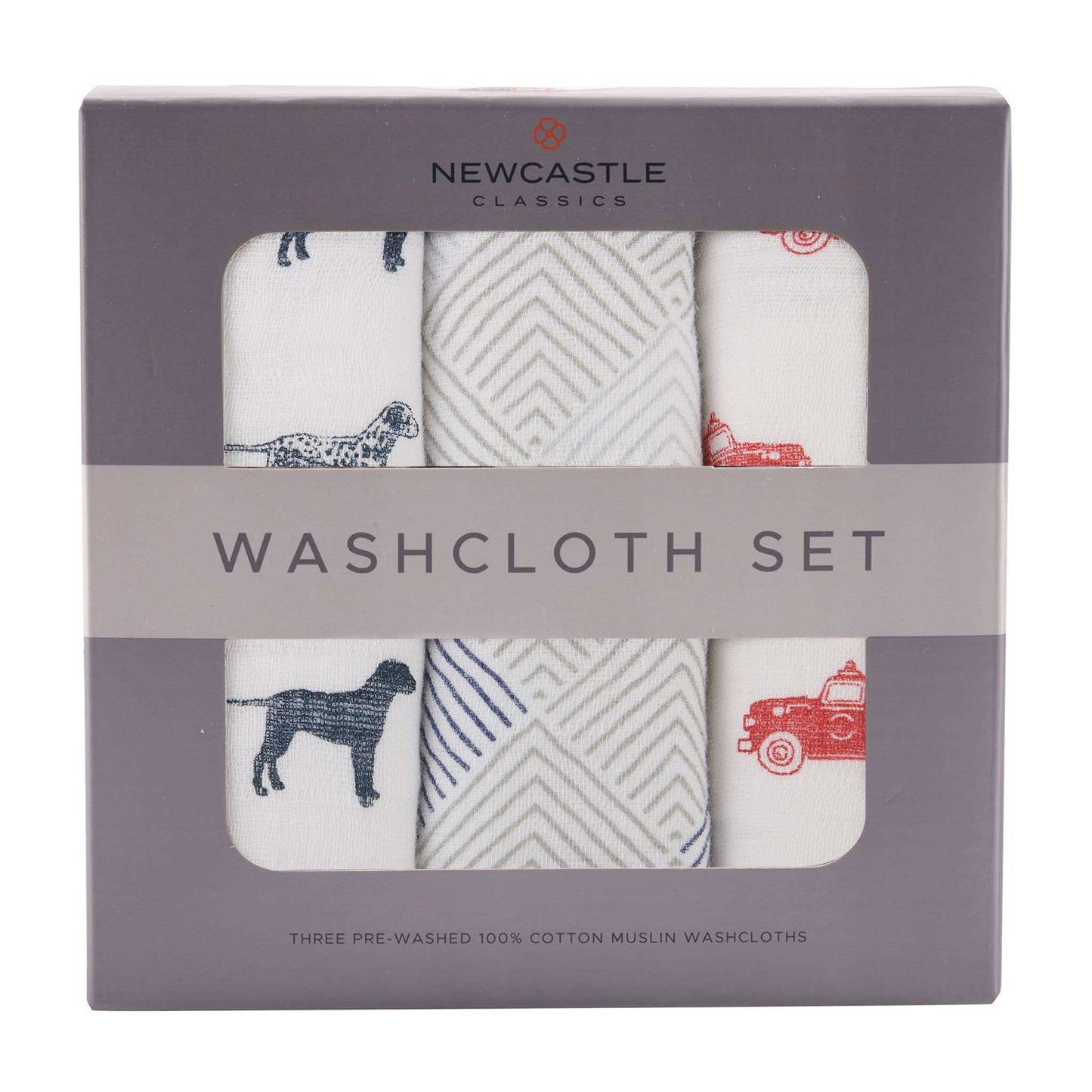 Newcastle Classics Fire Truck Washcloth Set of 3 Newcastle Classics