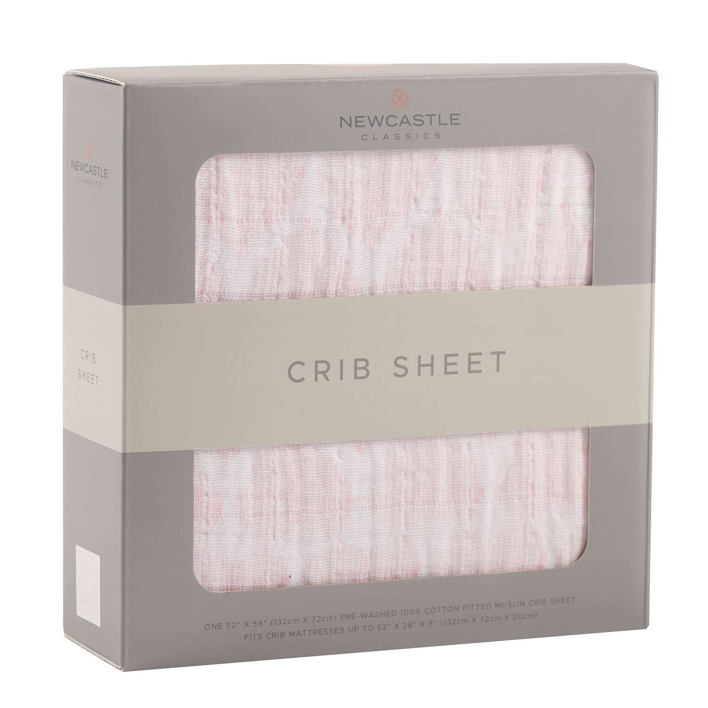 Newcastle Classics Matchstick Hearts Crib Sheet 100 Percent Natural Cotton Muslin 28x52 Inches Newcastle Classics