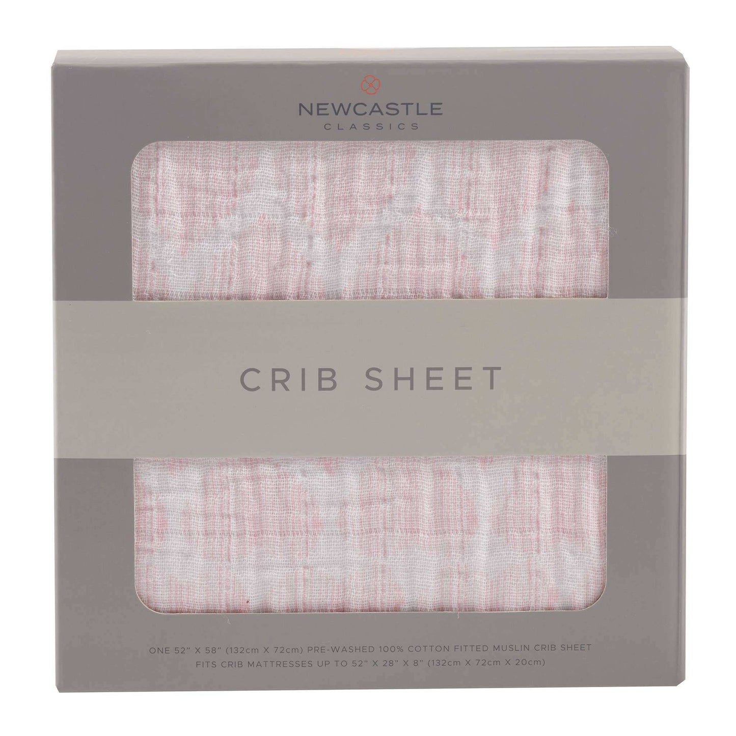Newcastle Classics Matchstick Hearts Crib Sheet 100 Percent Natural Cotton Muslin 28x52 Inches Newcastle Classics