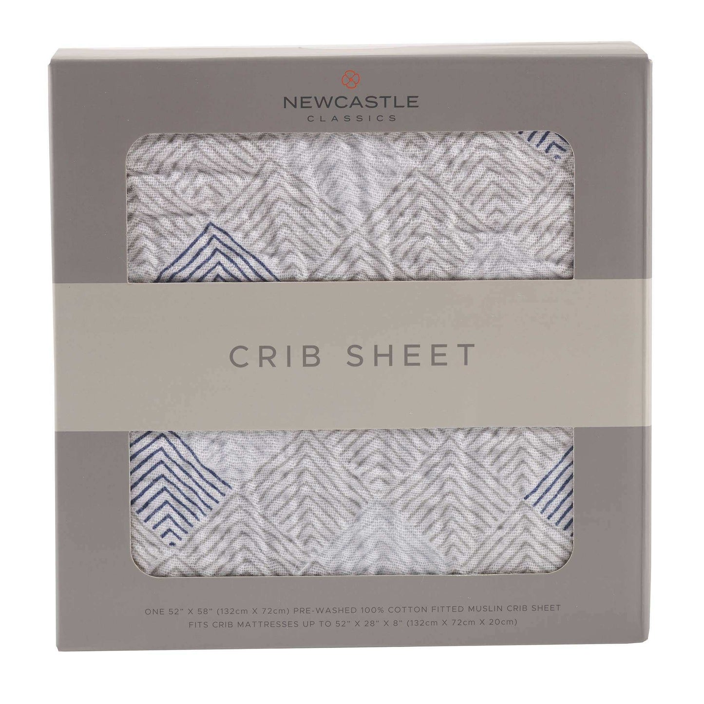 Newcastle Classics Mountain Peak Crib Sheet 100 Percent Natural Cotton Muslin 28x52 Inches Newcastle Classics
