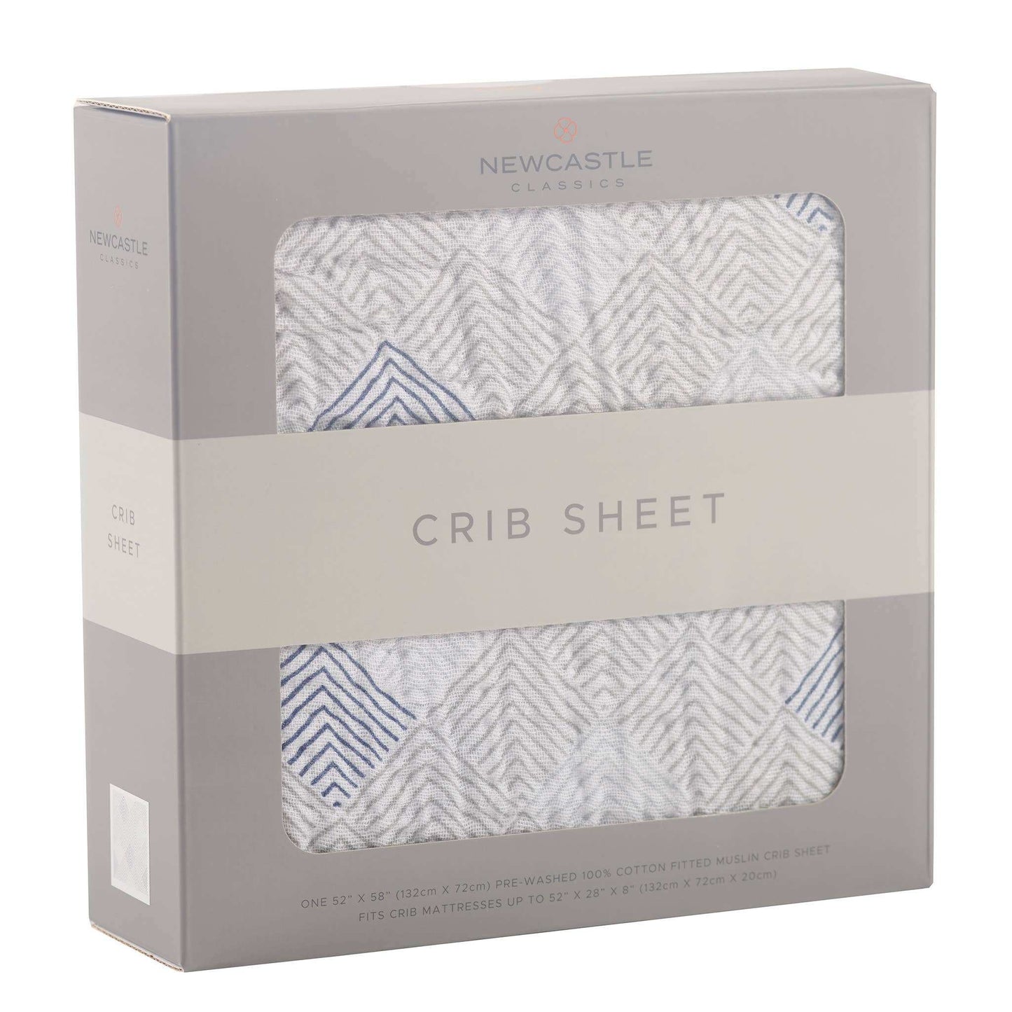 Newcastle Classics Mountain Peak Crib Sheet 100 Percent Natural Cotton Muslin 28x52 Inches Newcastle Classics