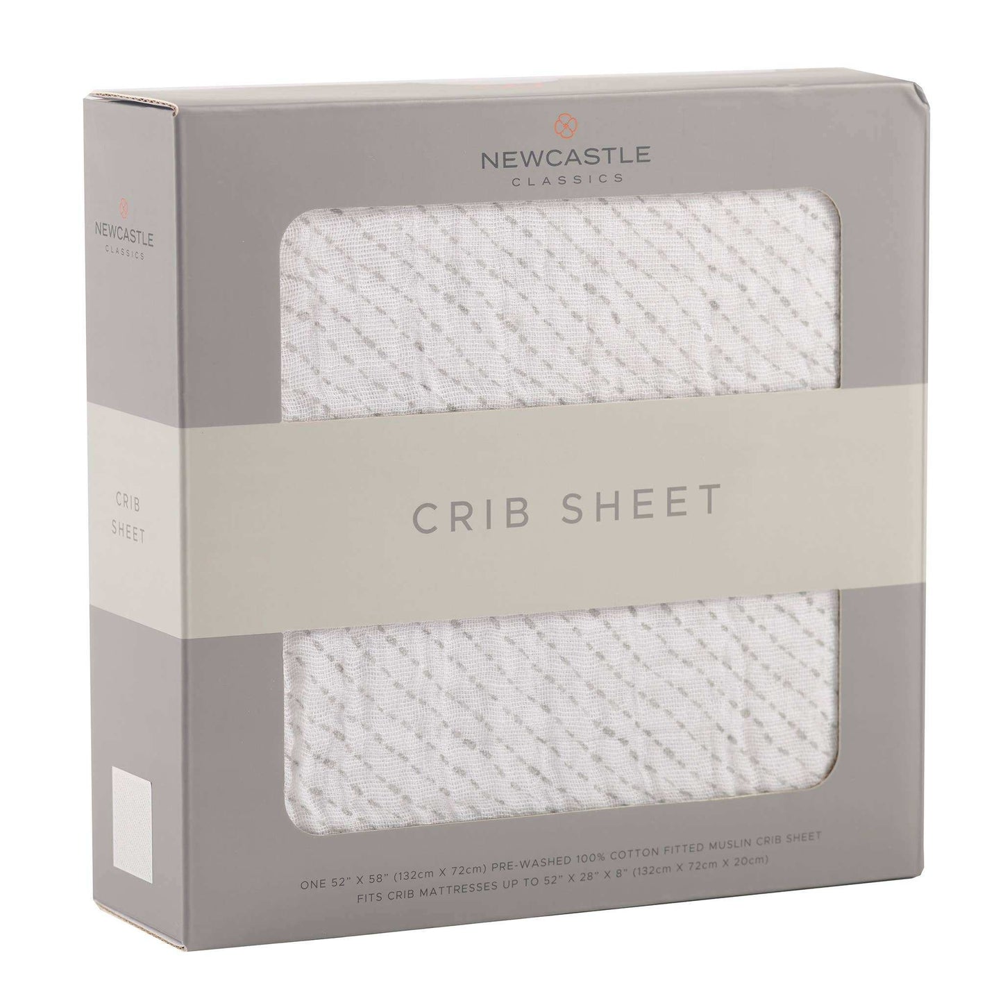 Newcastle Classics Spotted Wave Crib Sheet 100 Percent Natural Cotton Muslin 28x52 Inches Newcastle Classics