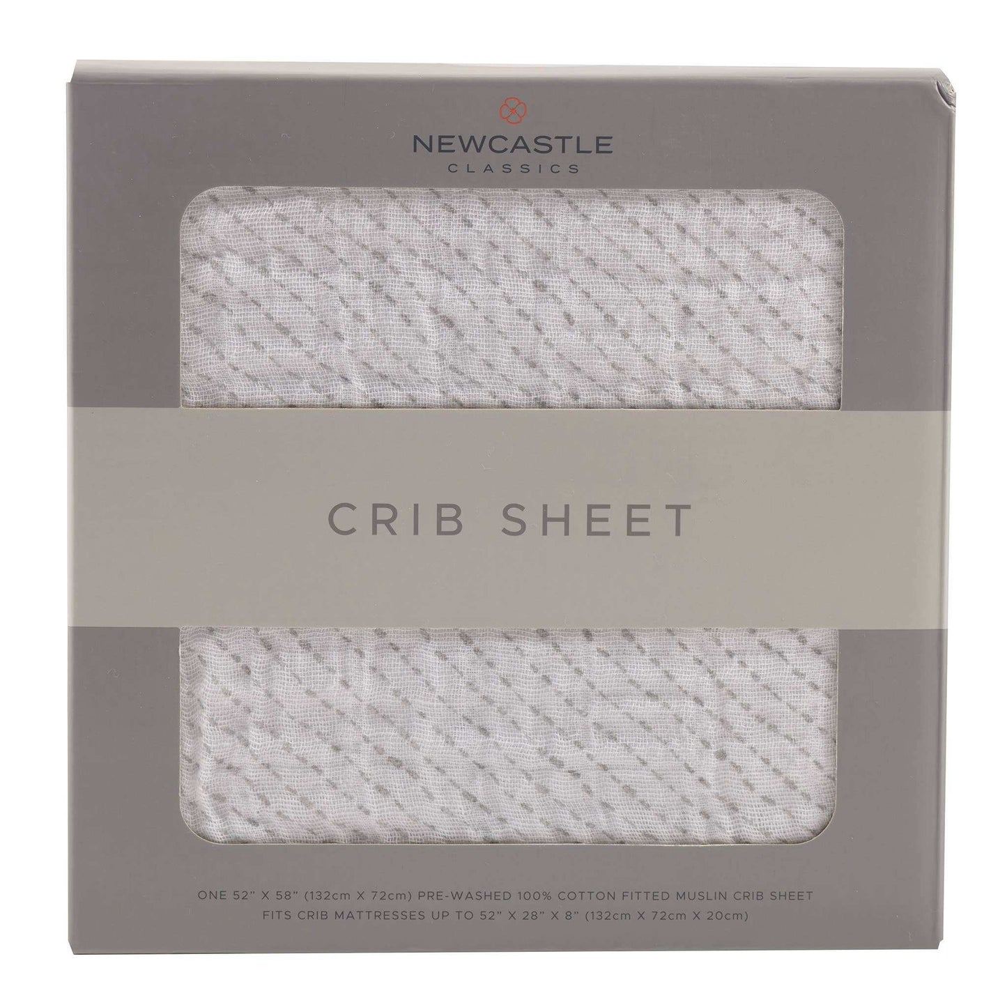 Newcastle Classics Spotted Wave Crib Sheet 100 Percent Natural Cotton Muslin 28x52 Inches Newcastle Classics