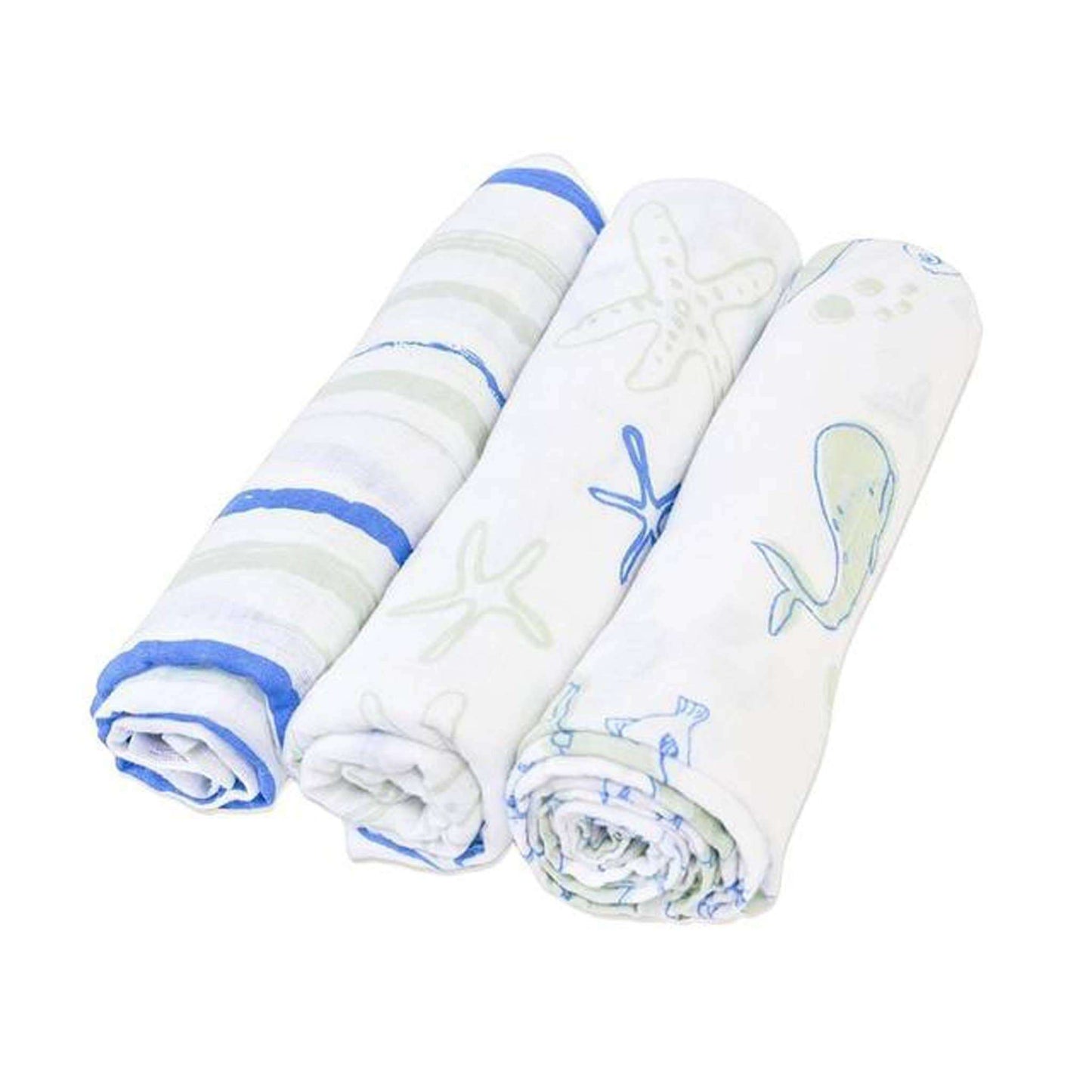 Newcastle Classics Starfish Swaddle 100 Percent Natural Cotton Muslin Breathable Soft Pre Washed Swaddling Blanket Newcastle Classics