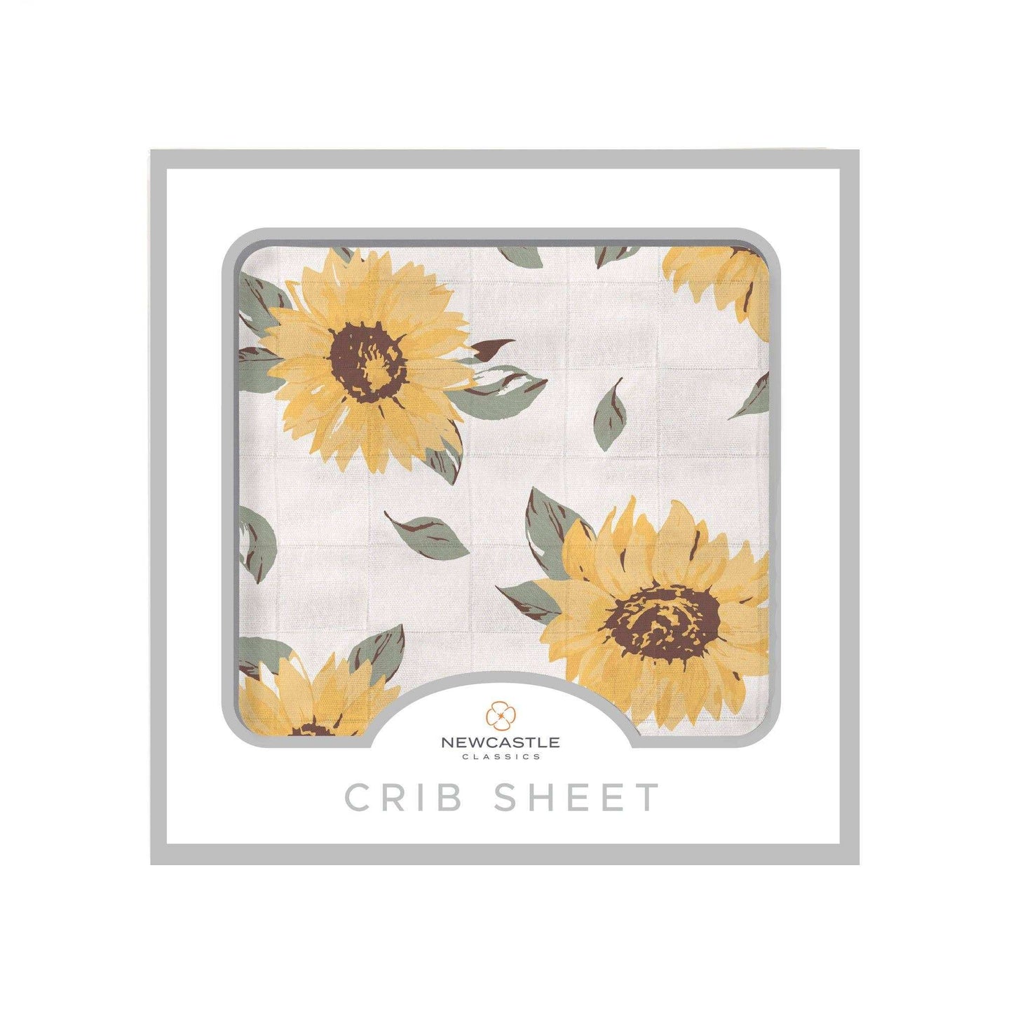 Newcastle Classics Sunflower Farm Crib Sheet 100 Percent Natural Bamboo Muslin Soft Breathable Comfort Newcastle Classics