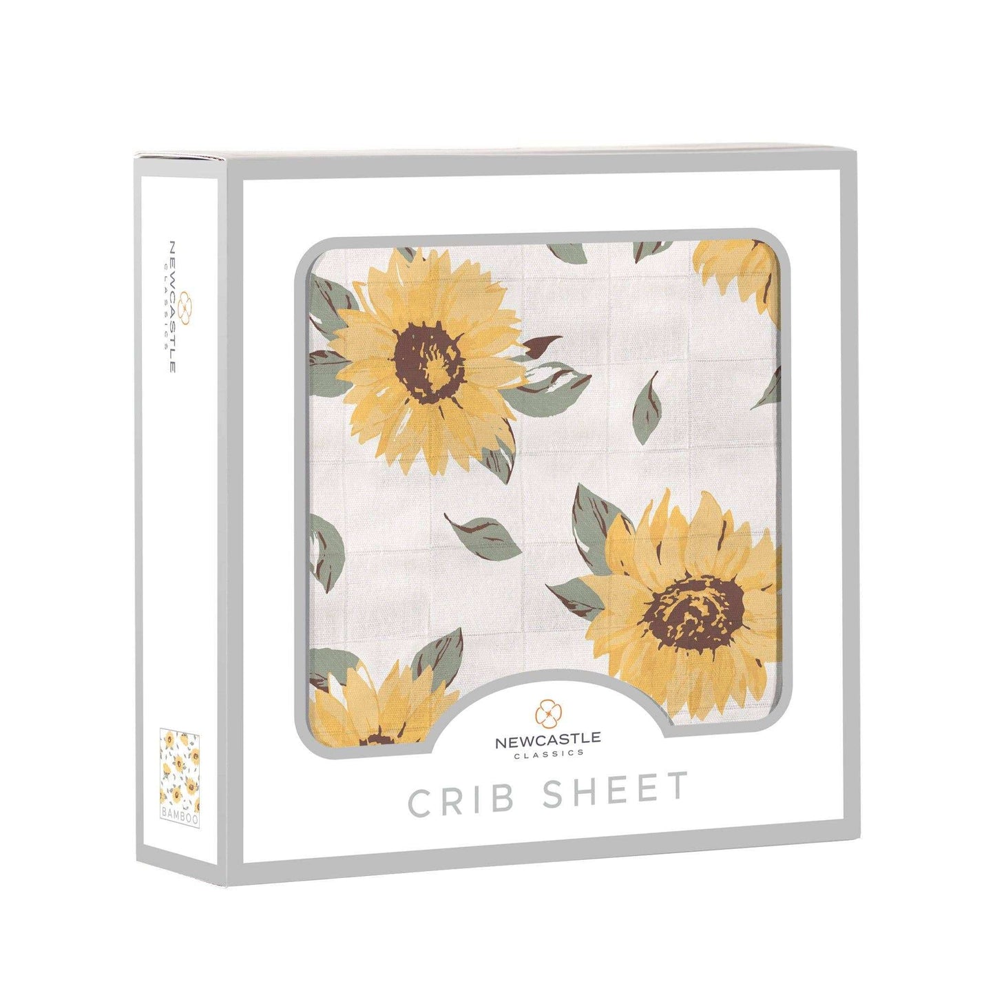 Newcastle Classics Sunflower Farm Crib Sheet 100 Percent Natural Bamboo Muslin Soft Breathable Comfort Newcastle Classics