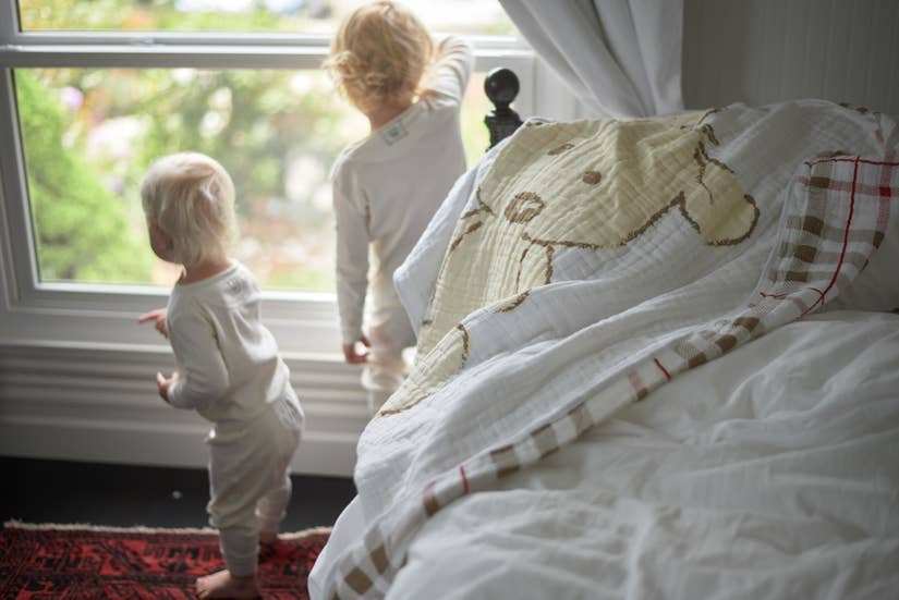 Newcastle Classics Teddy Bear and Plaid Blanket 100 Percent Natural Cotton Muslin 47 Inch x 47 Inch Newcastle Classics