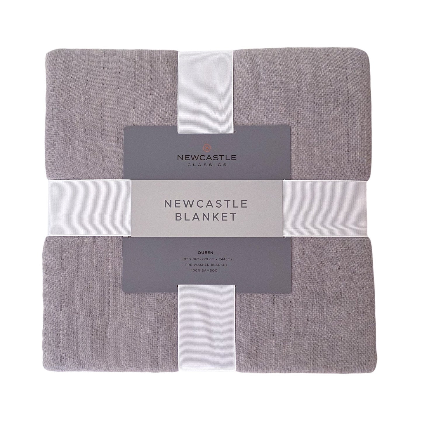 Newcastle Grey Oversized Queen Bamboo Bed Blanket 100 Percent Soft Thermal Regulating Fabric 90 Inch x 96 Inch Newcastle Classics