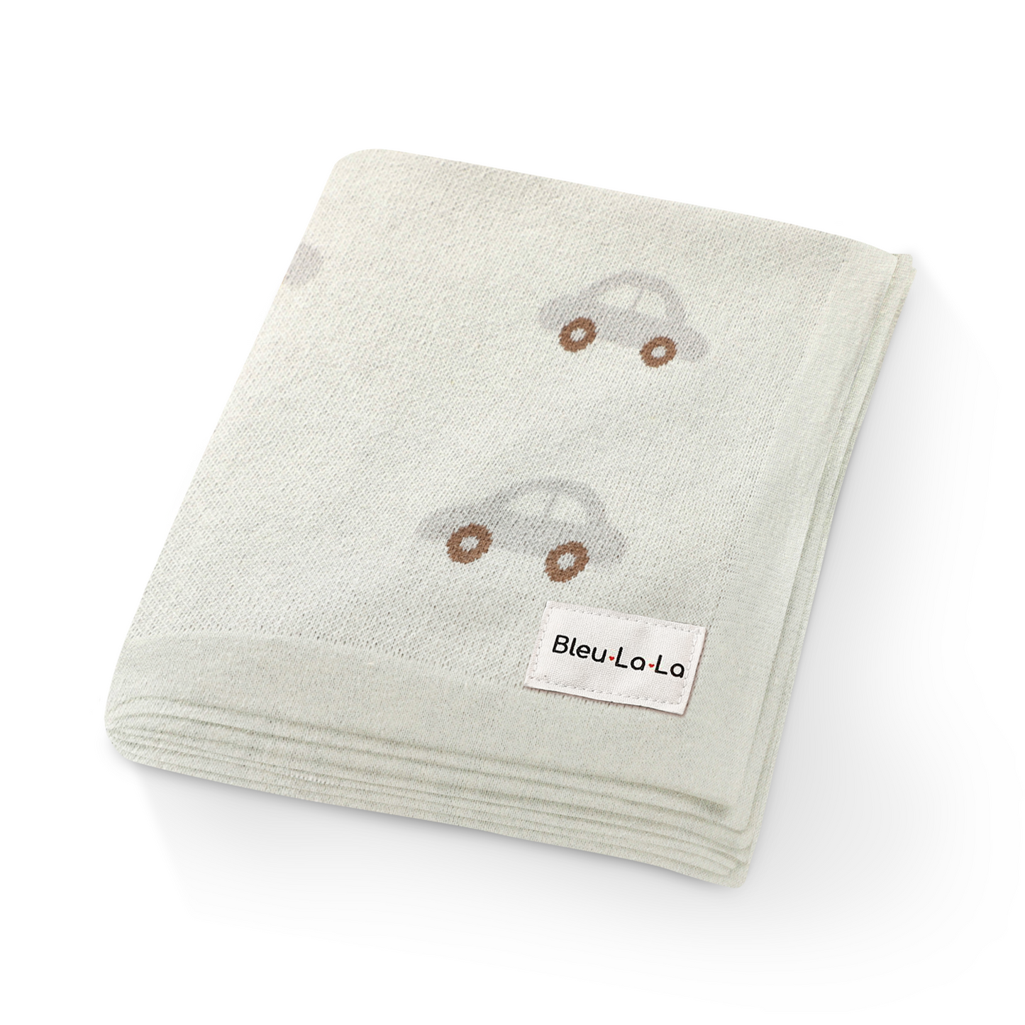 100 Percent Cotton Luxury Knit Car Swaddle Blanket Bleu La La