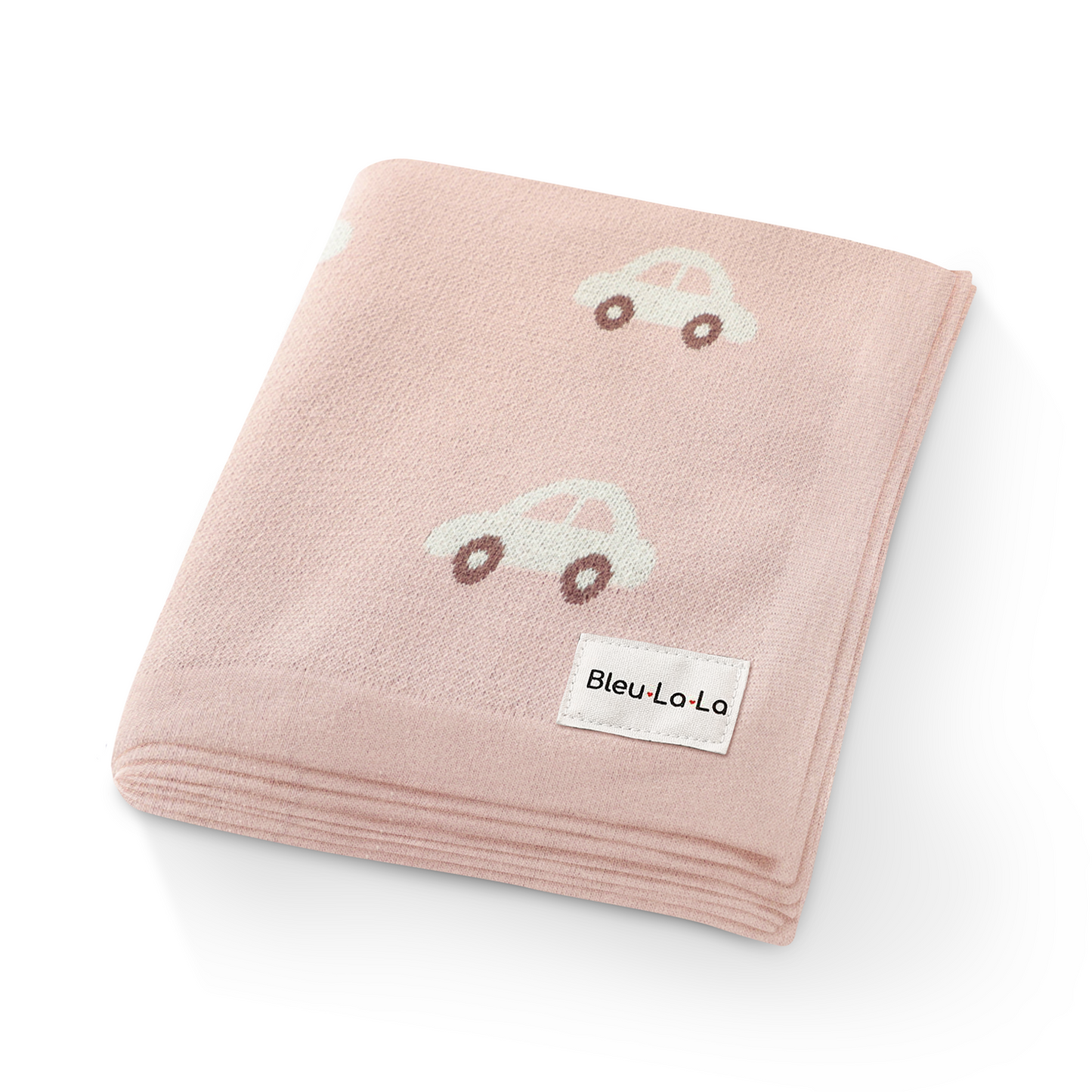 100 Percent Cotton Luxury Knit Car Swaddle Blanket Bleu La La