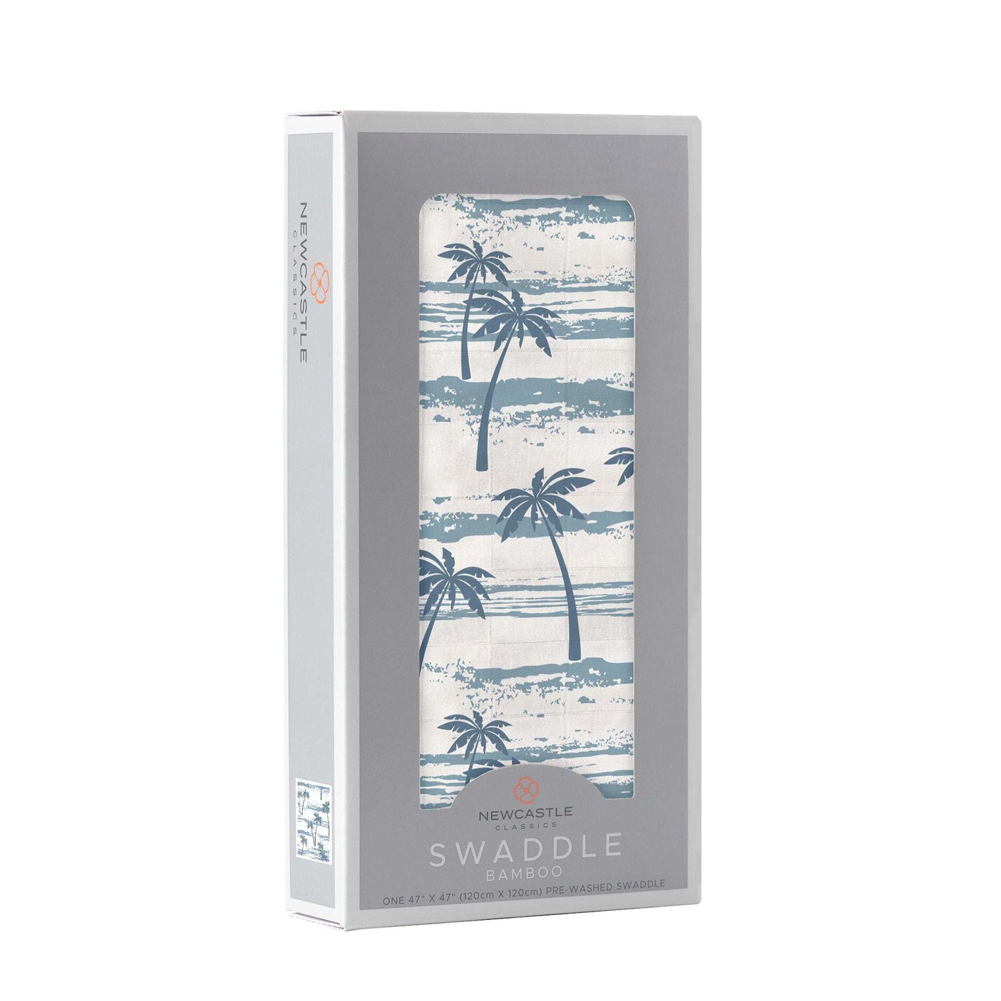 Ocean Palm Trees Bamboo Swaddle Soft Muslin Blanket Versatile Stroller Nursing Cover Newcastle Classics