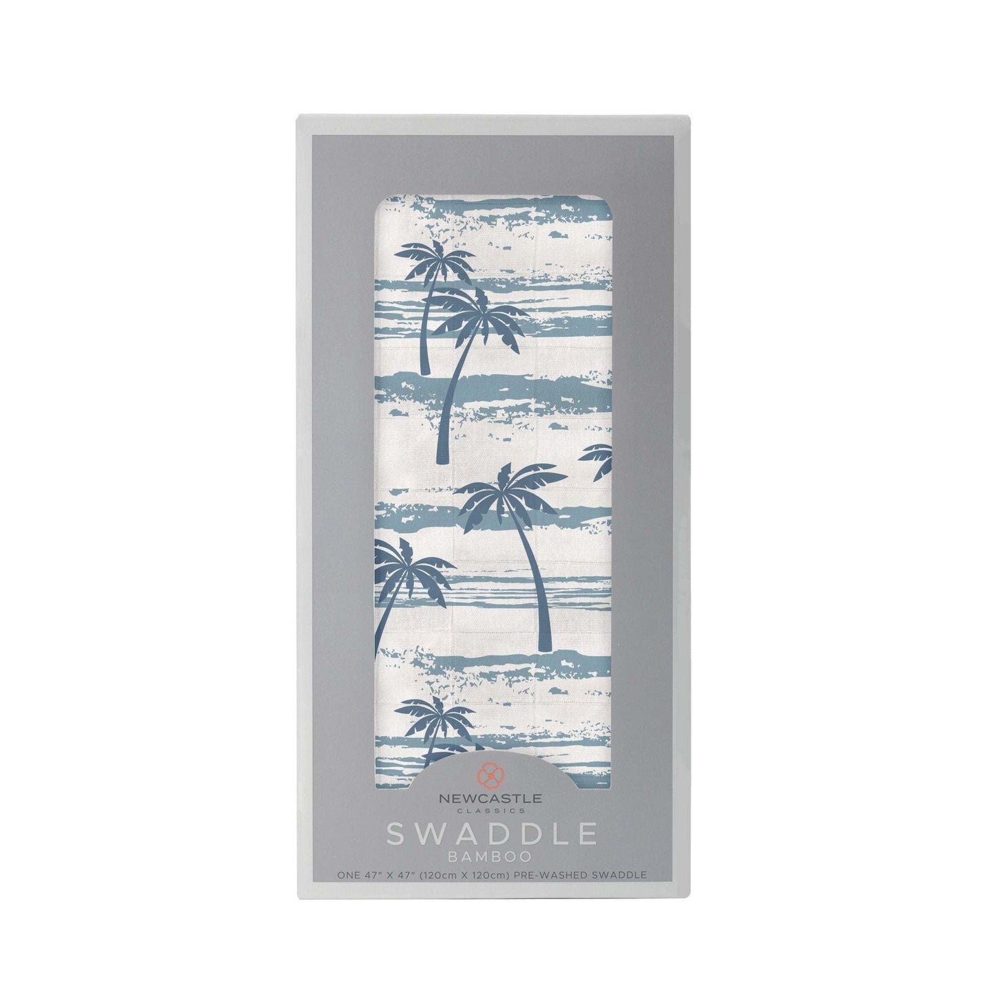 Ocean Palm Trees Bamboo Swaddle Soft Muslin Blanket Versatile Stroller Nursing Cover Newcastle Classics