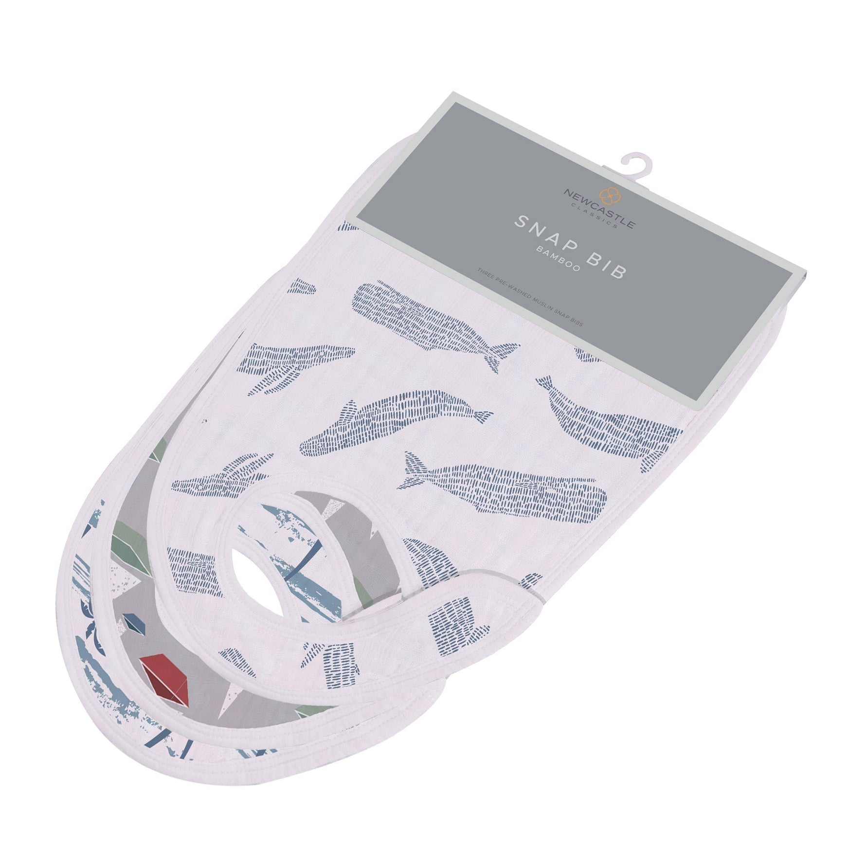 Newcastle Classics Ocean Tides Bamboo Snap Bibs Soft and Absorbent for Babies Feeding - Baby & Toddler > Nursing & Feeding > Bibs Snap Bib