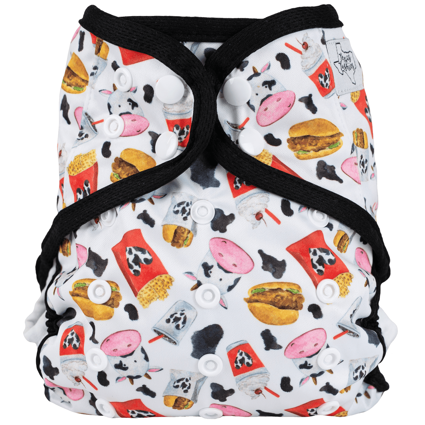 One Size Cover Cloth Diaper Adjustable Fit for Babies 8 to 40 Pounds Texas Tushies