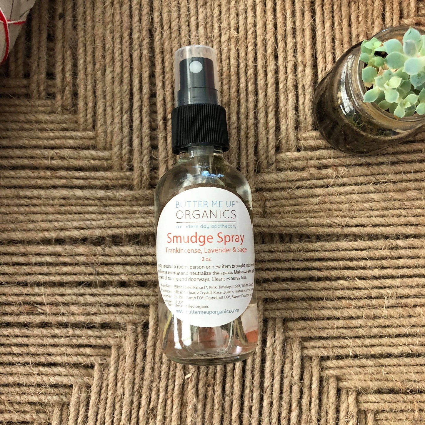 Organic Energy Cleansing Spray Natural Aura Purifying Space Clearing Smudge Spray Butter Me Up Organics