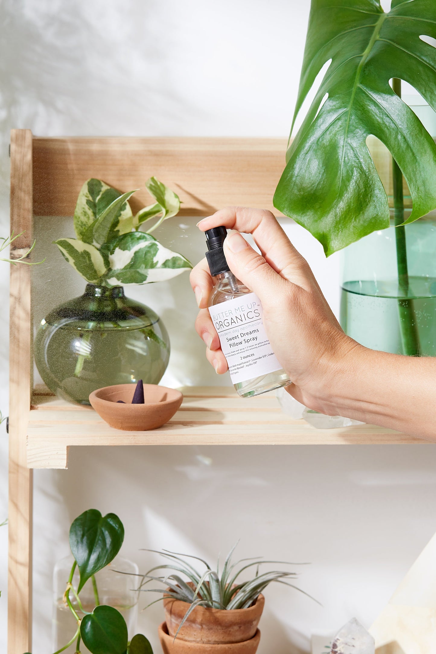 Organic Pillow Mist Aromatherapy Relaxing Essential Oils for Restful Sleep Butter Me Up Organics