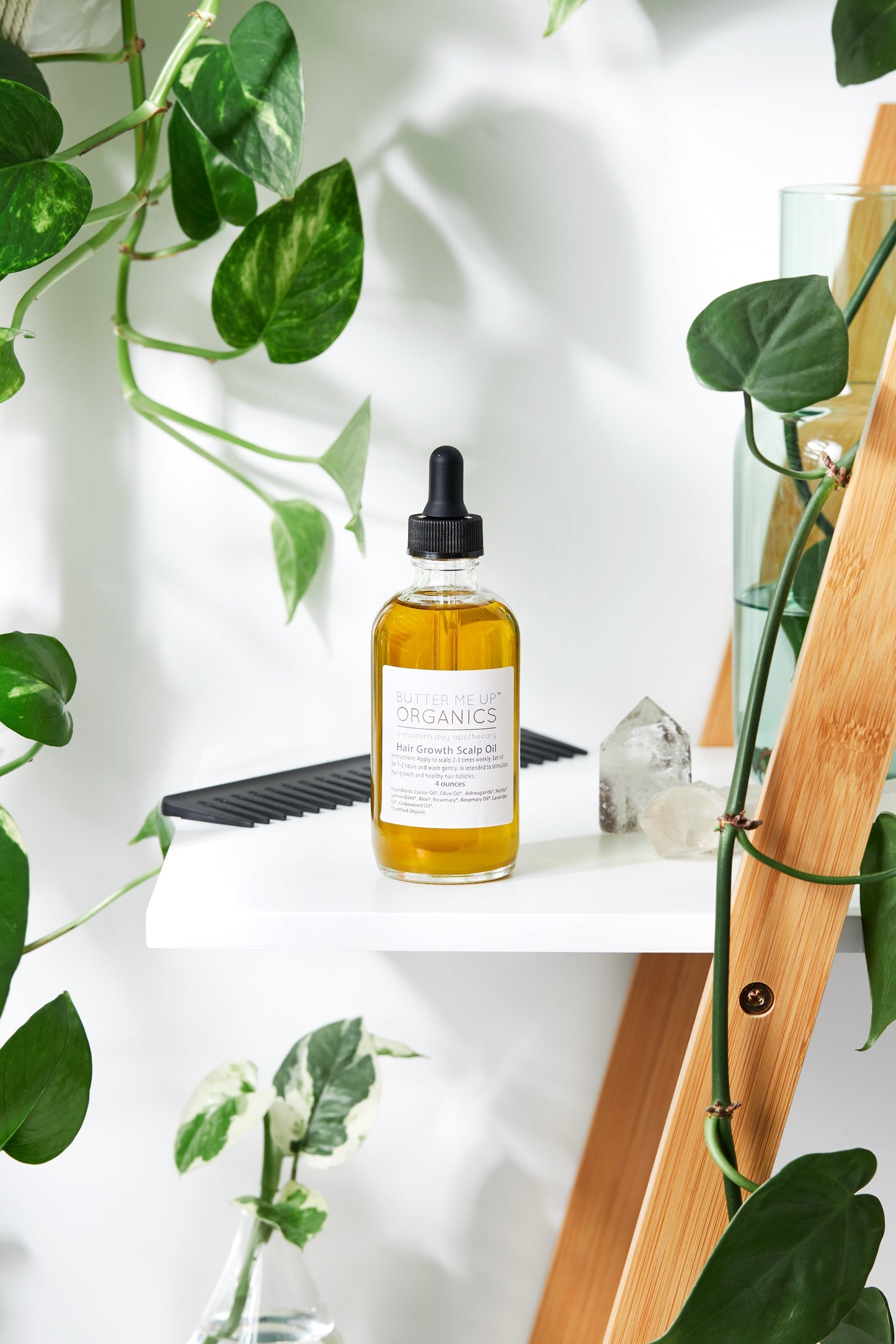 Organic Hair Oil For Healthy Hair Growth With Natural Herbs And Oils Butter Me Up Organics