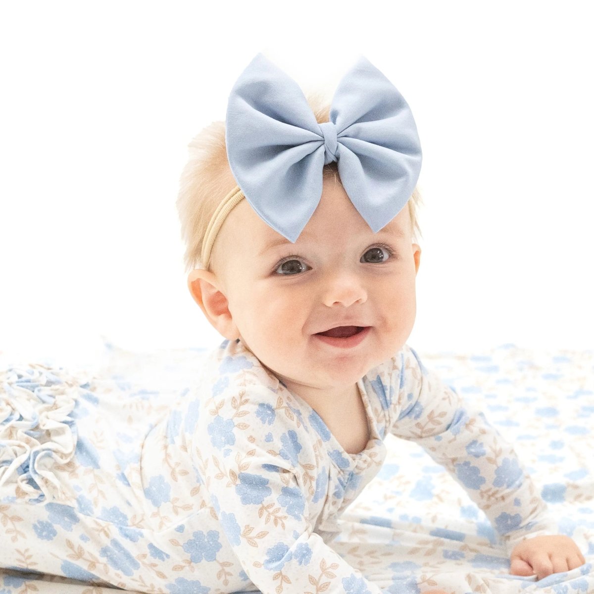 Angel Dear Oversized Bow Headband for Newborn Baby Soft Stretchy Band - Everetts Place Boutique -