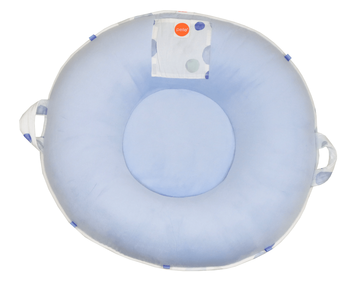 Oxford Blue Floor Cushion for Kids Comfortable Support and Independent Play.