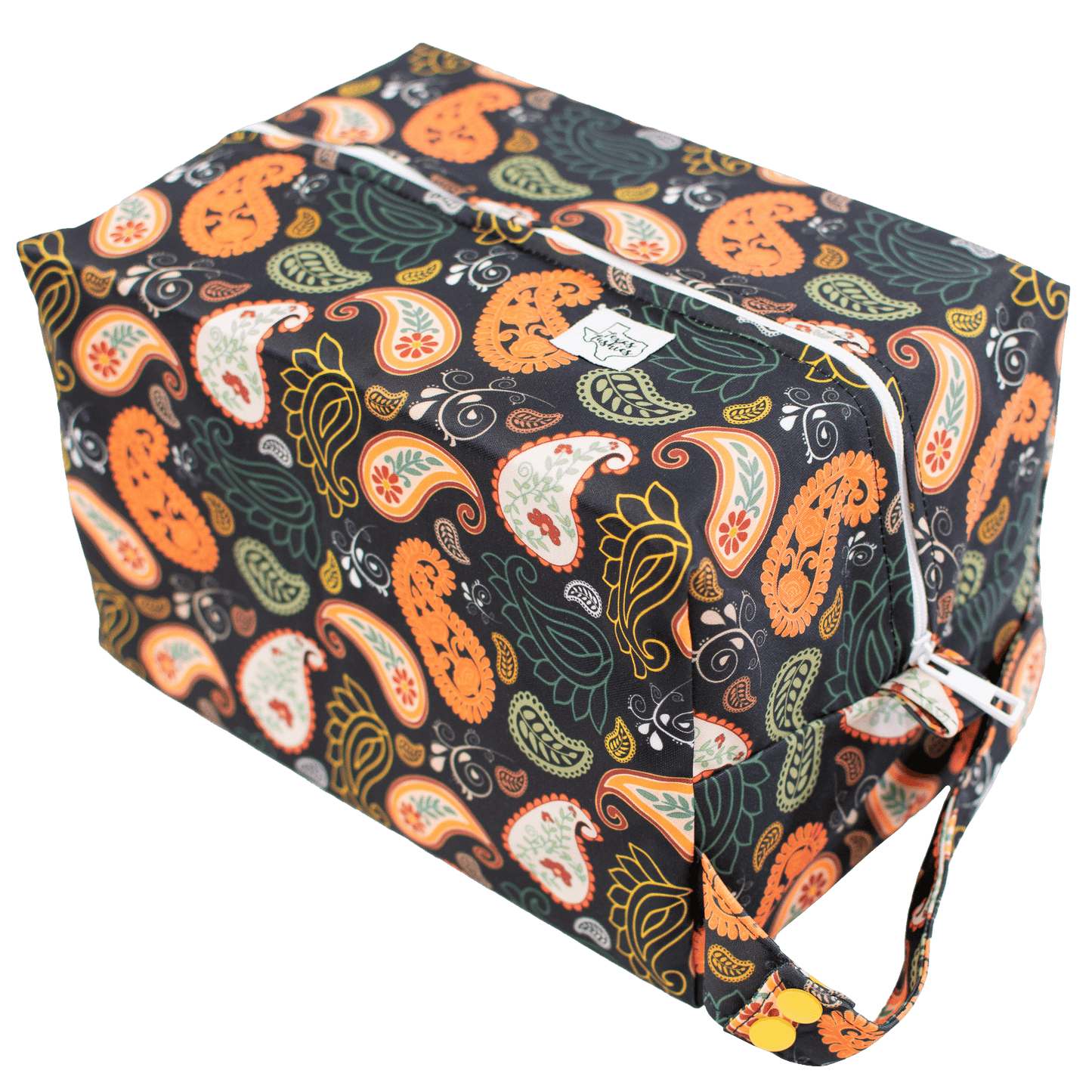 Paisley Diaper Pod with Two Layers of PUL and Zipper Closure for 8 to 12 Diapers Texas Tushies