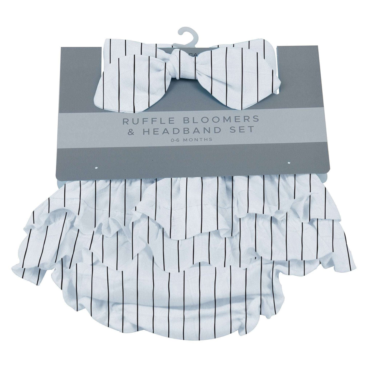 Pencil Stripe Ruffle Bloomers and Headband Set for Baby Girls Newcastle Classics