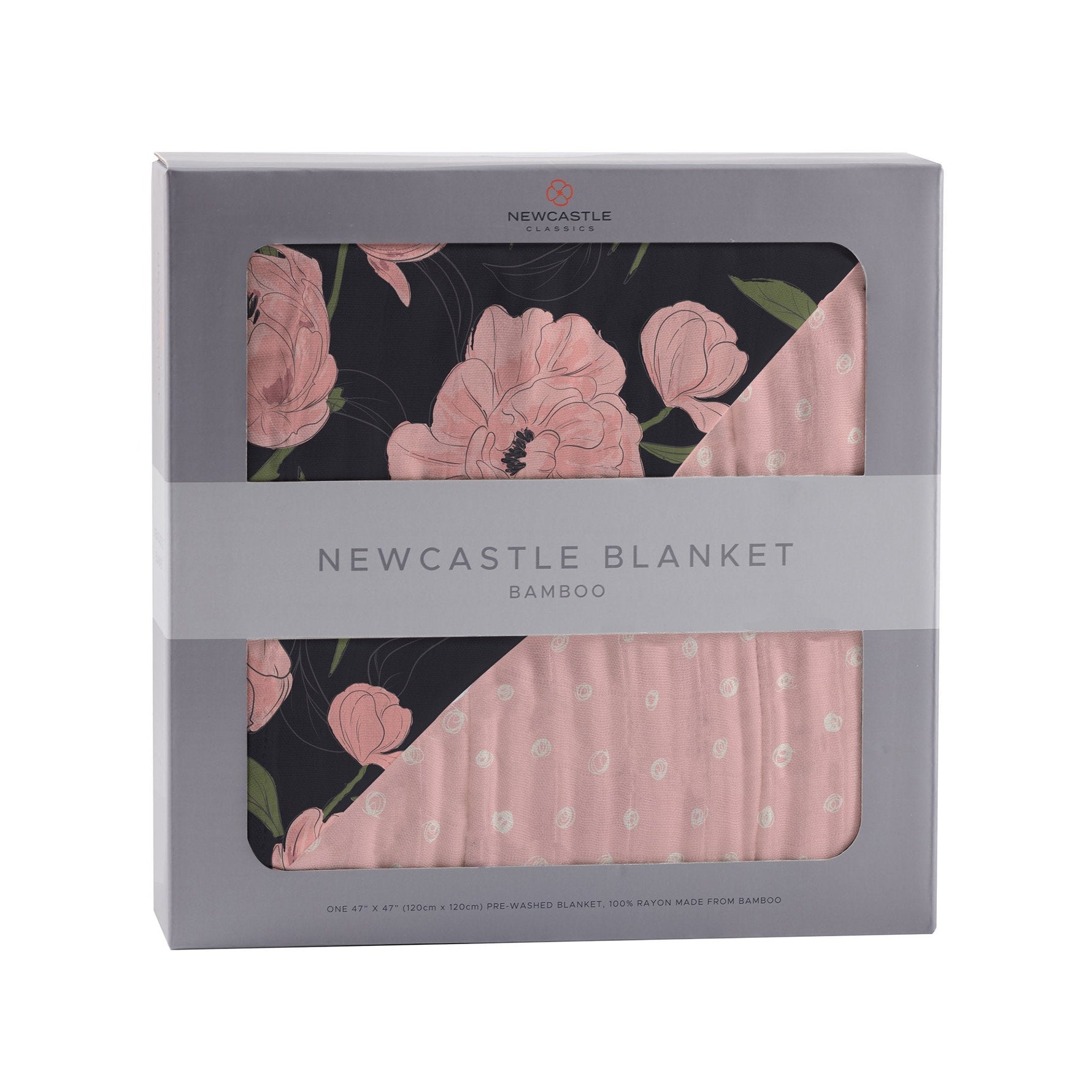 Newcastle Classics Peonies and Pearl Bamboo Muslin Blanket with Polka Dots for Cozy Kids - Home & Garden > Linens & Bedding > Bedding > Blankets baby blanket