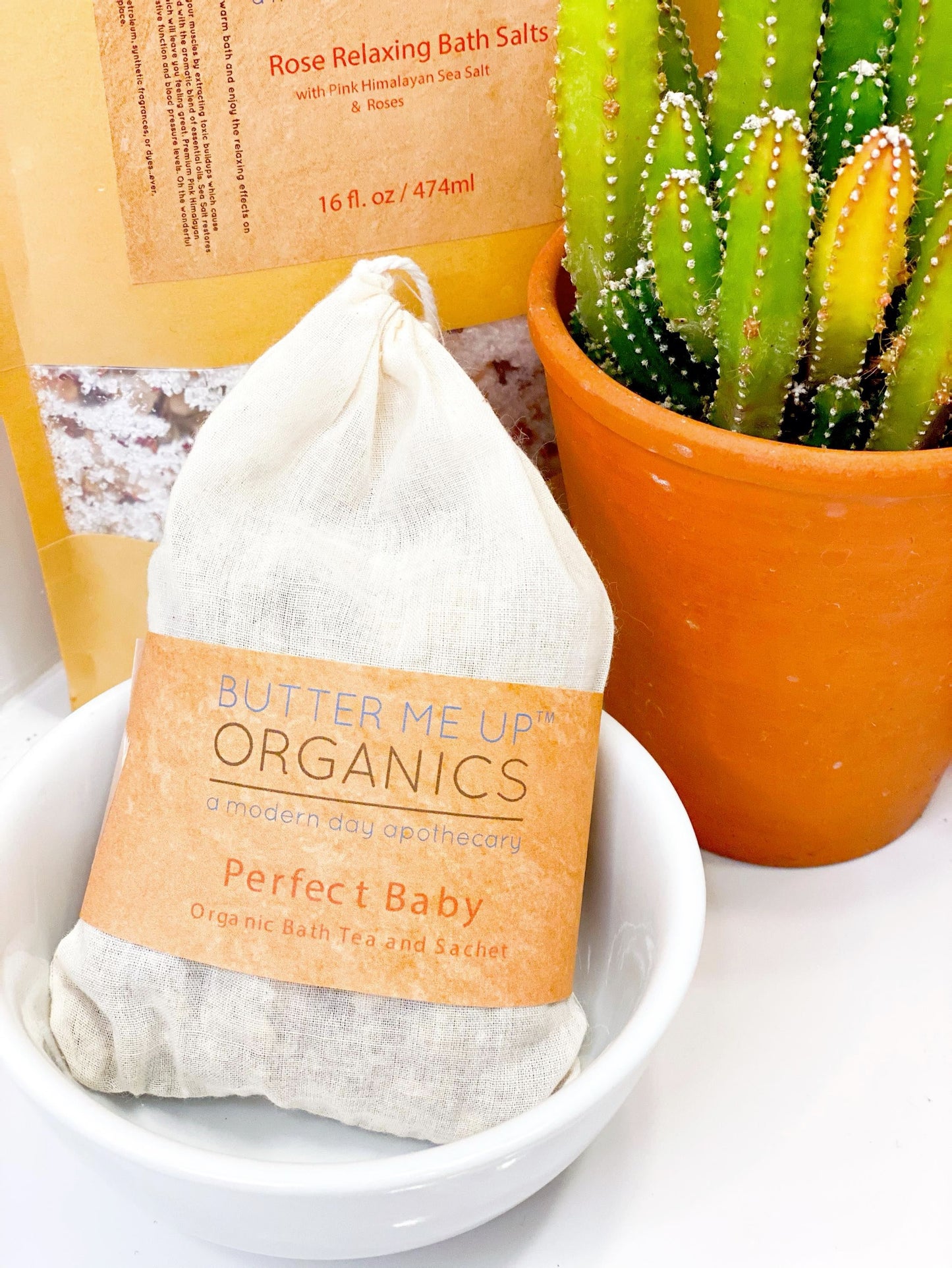 Perfect Baby Organic Bath Tea With Rose Petals Lavender Buds Chamomile Pods And Calendula Butter Me Up Organics