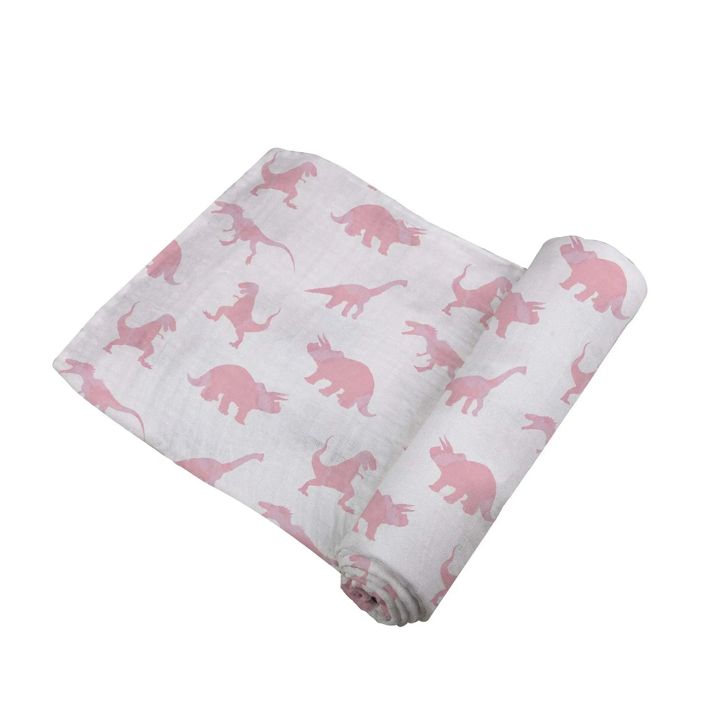Pink Dinosaurs Bamboo Muslin Swaddle Blanket for Baby Soft Breathable Multi Use Newcastle Classics