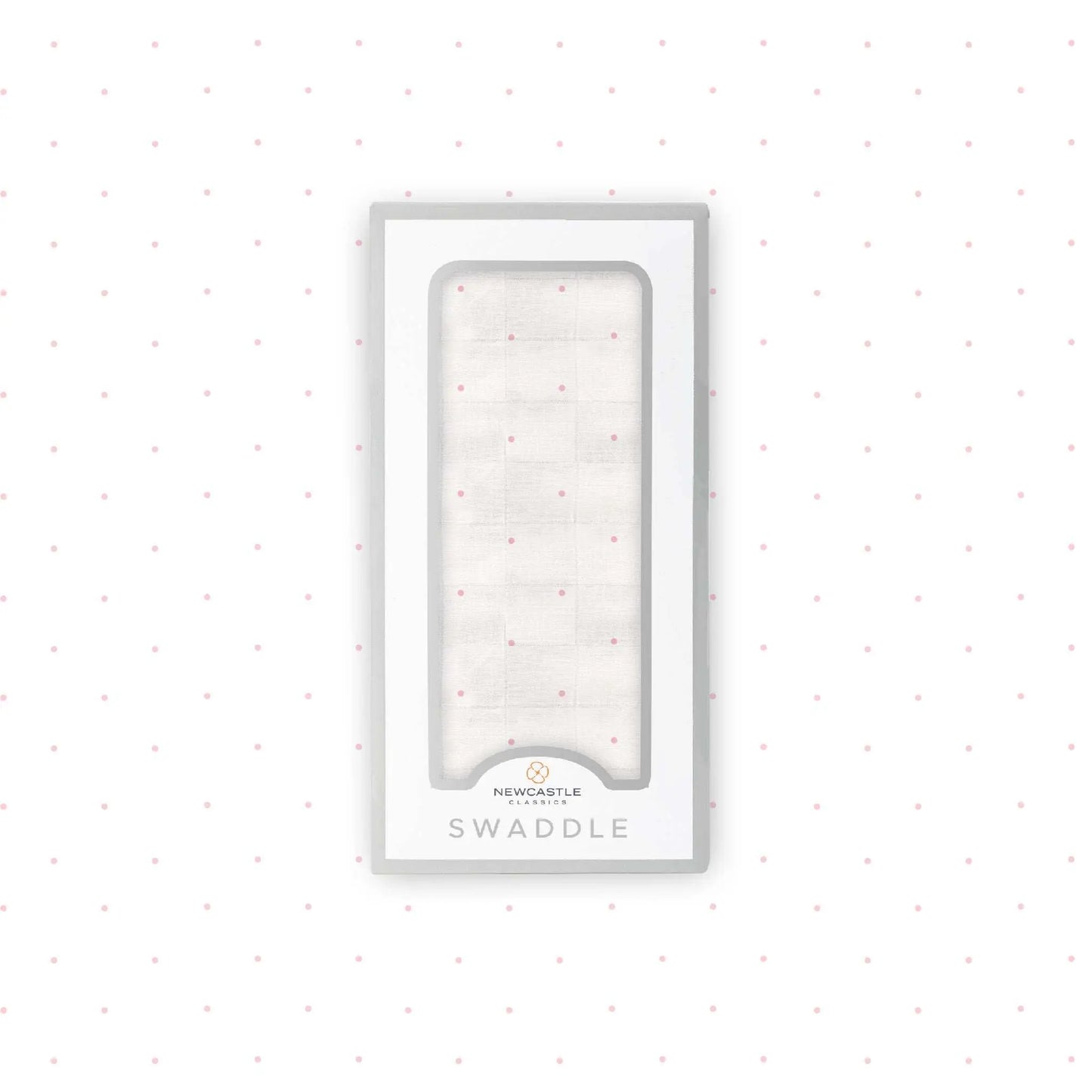 Pink Polka Dot Bamboo Muslin Swaddle Blanket For Newborns Newcastle Classics